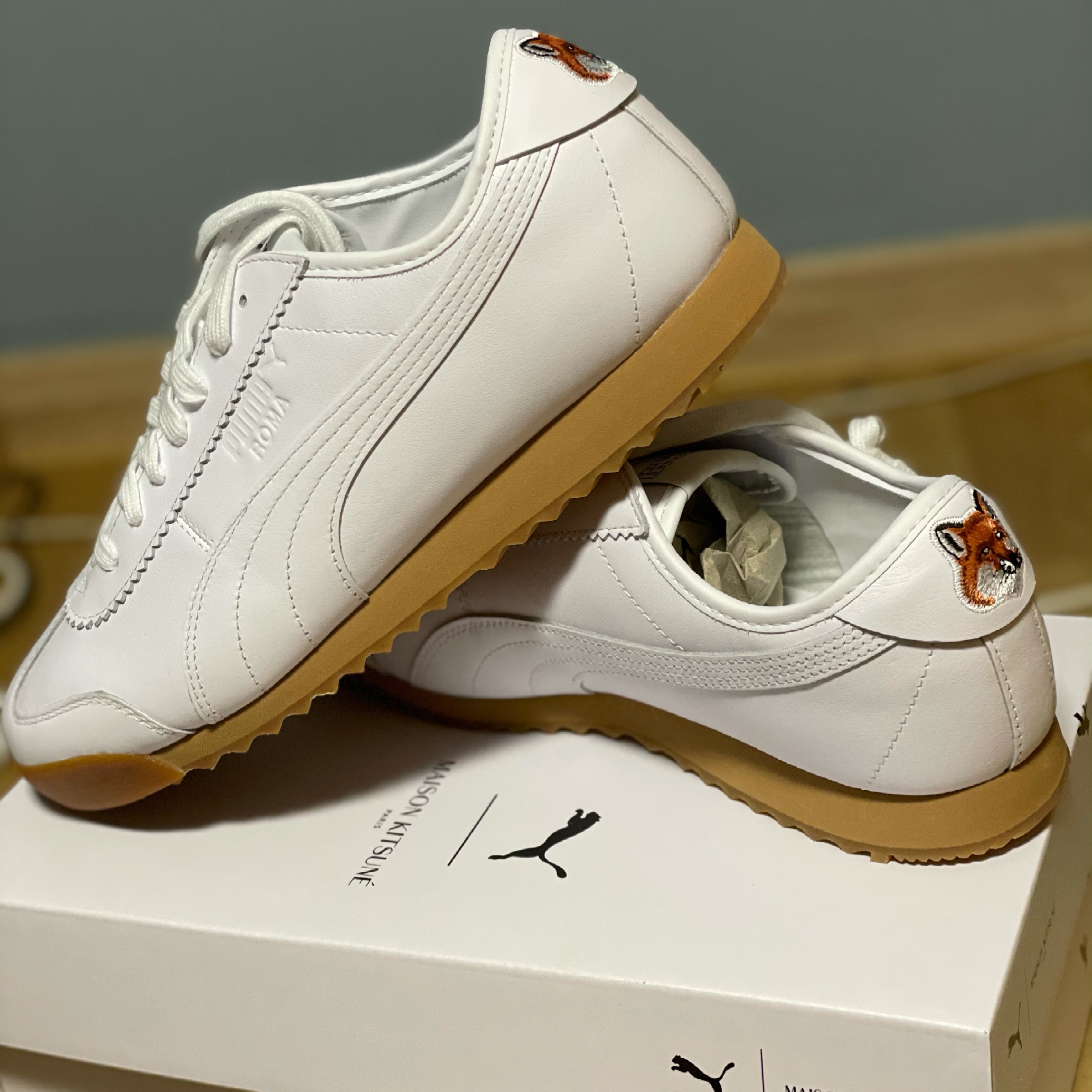 Puma x Maison Kitsune Roma White 착용 스타일