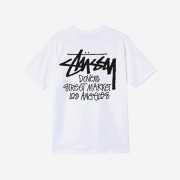 Stussy Stock DSM Los Angeles T-Shirt White