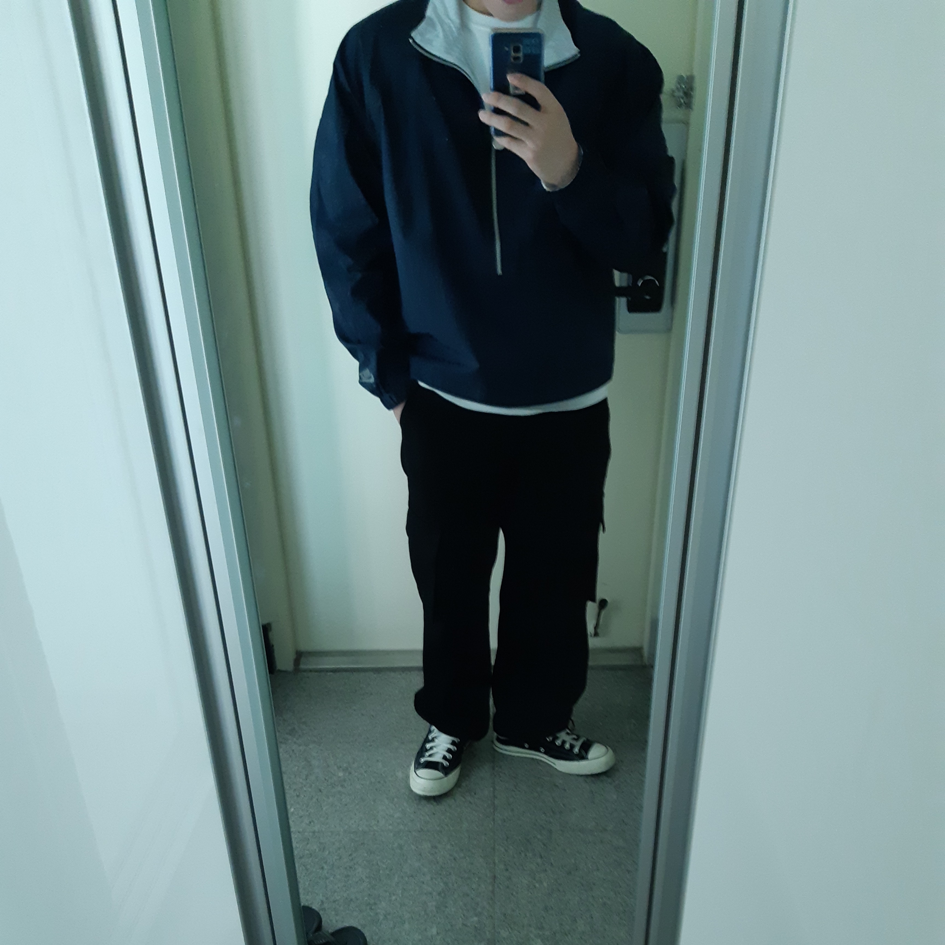 Nike x Kim Jones Reversible Wind Breaker Navy - Asia 착용 스타일 - 3