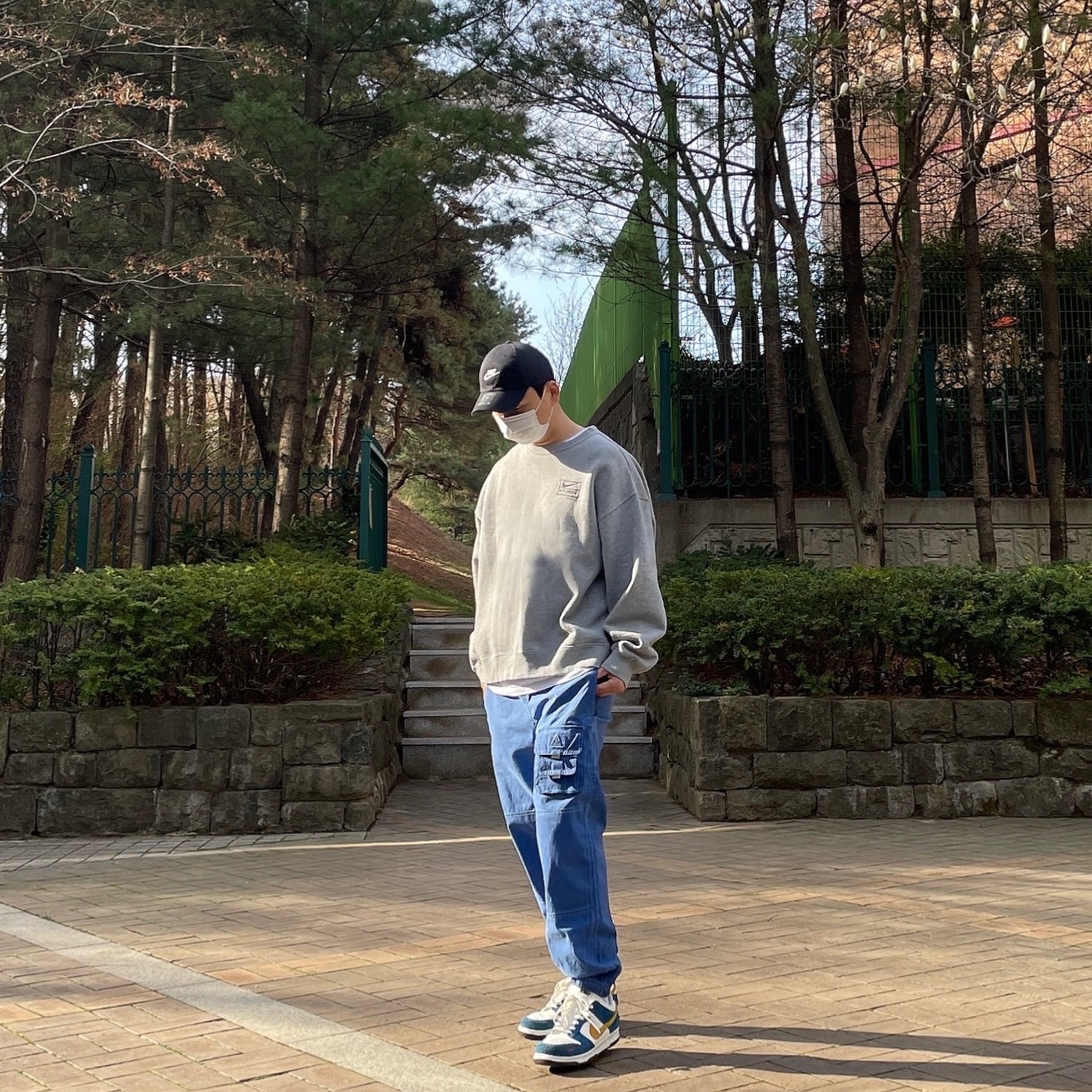Nike x Stussy NRG BR Crew Fleece Grey, Nike x Kasina Dunk Low 80's Bus 착용 스타일