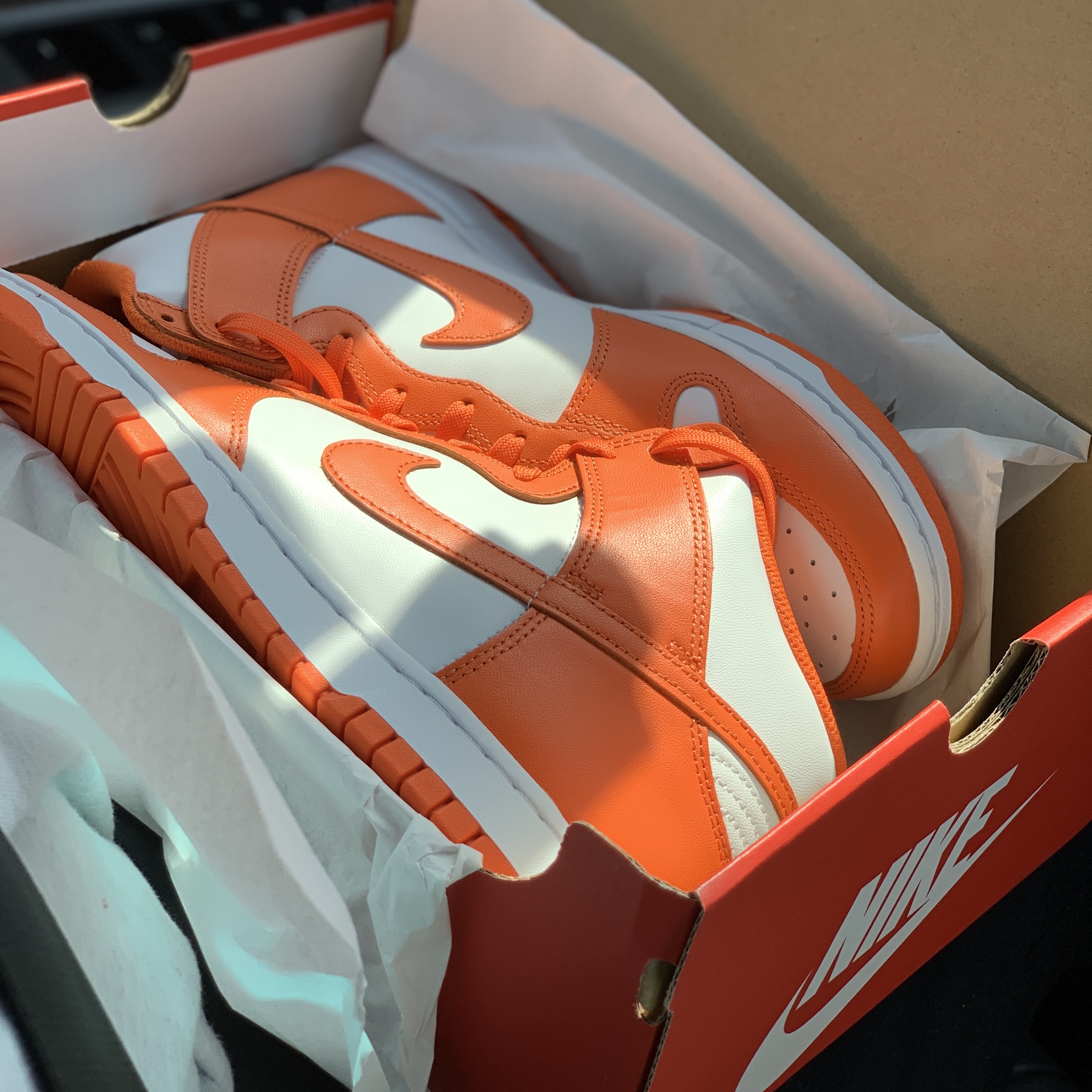 Nike Dunk High Retro Orange Blaze, (GS) Nike Dunk High Orange Blaze 착용 스타일