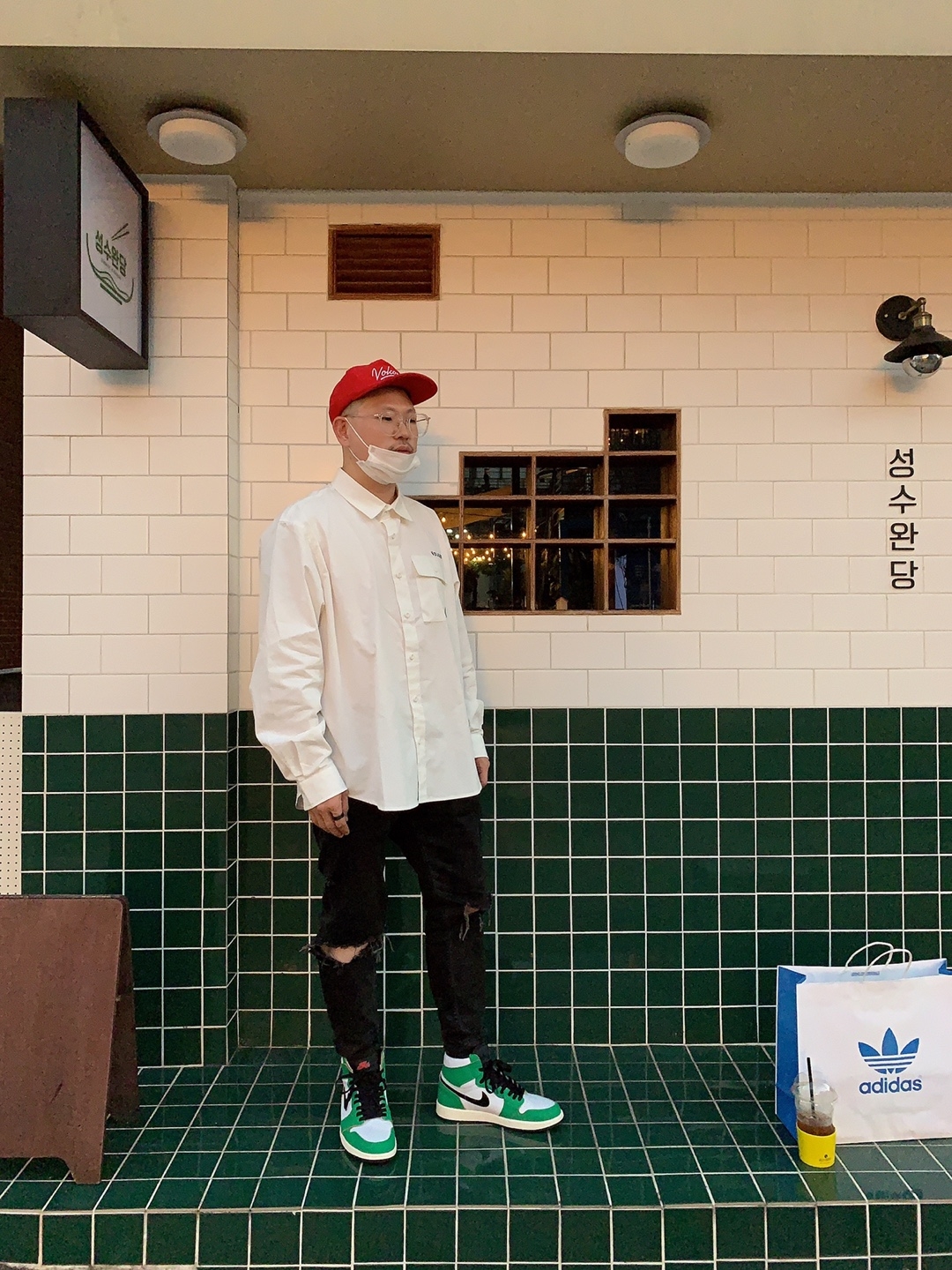 (W) Jordan 1 Retro High OG Lucky Green 착용 스타일