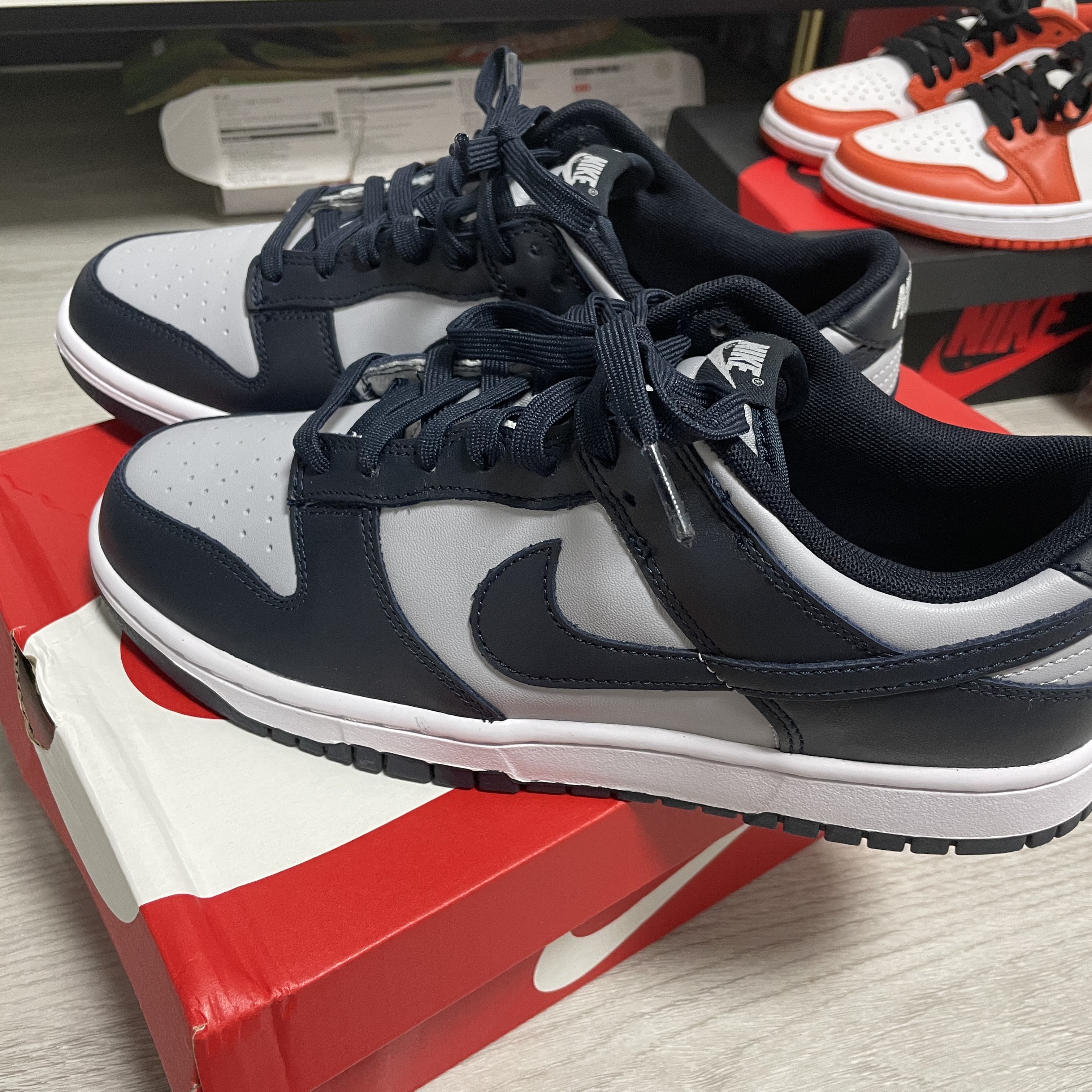 Nike Dunk Low Retro Championship Grey 착용 스타일 - 1