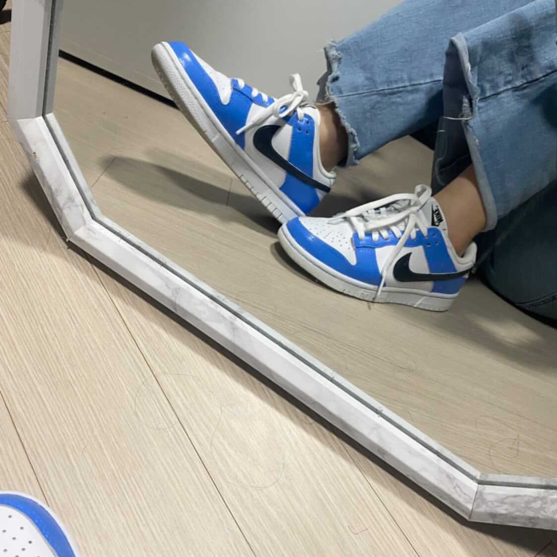 (W) Nike Dunk Low Triple White 착용 스타일