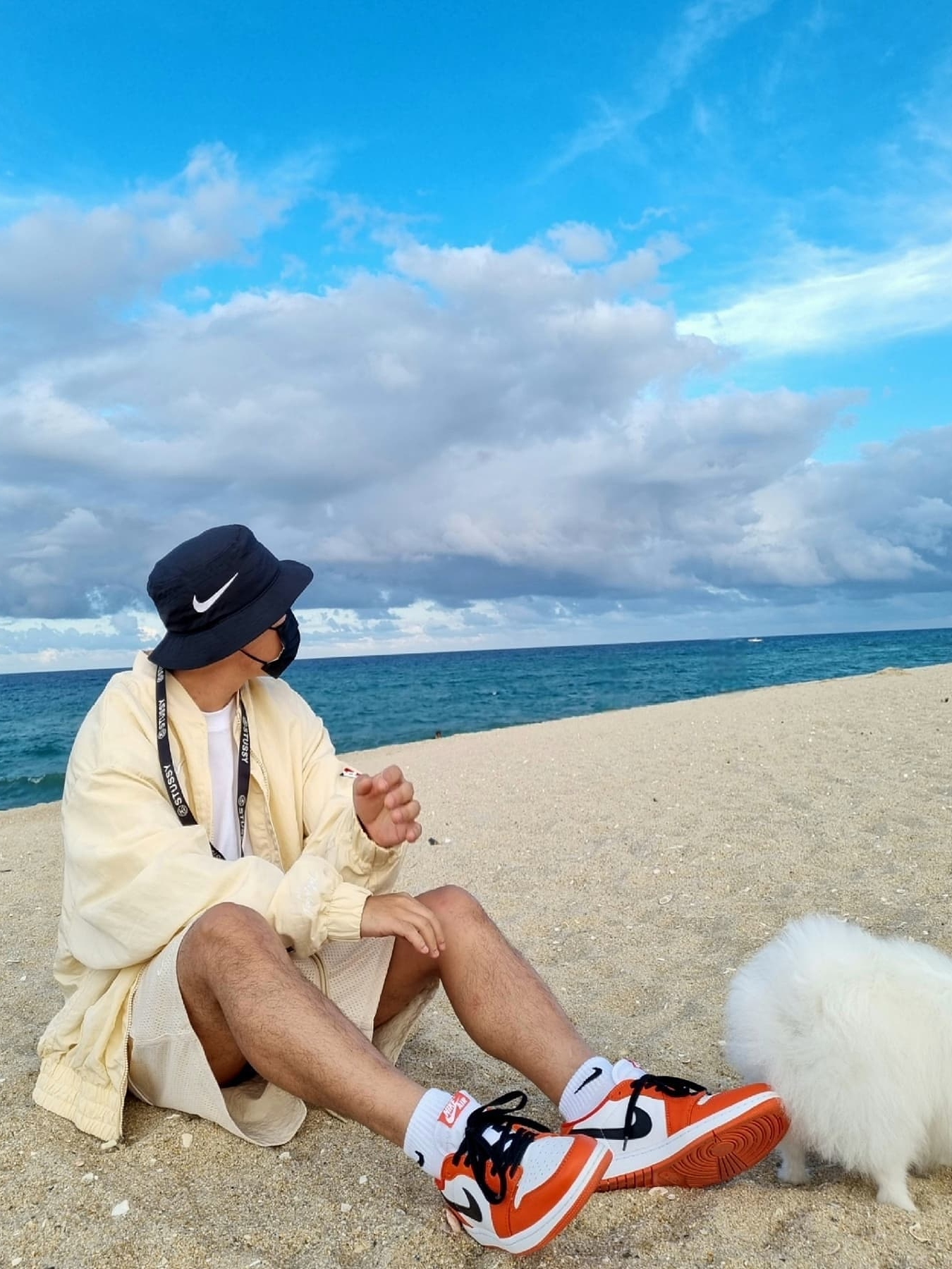 Nike x Stussy Bucket Hat Black, Nike x Fear of God Basketball Jacket String 착용 스타일