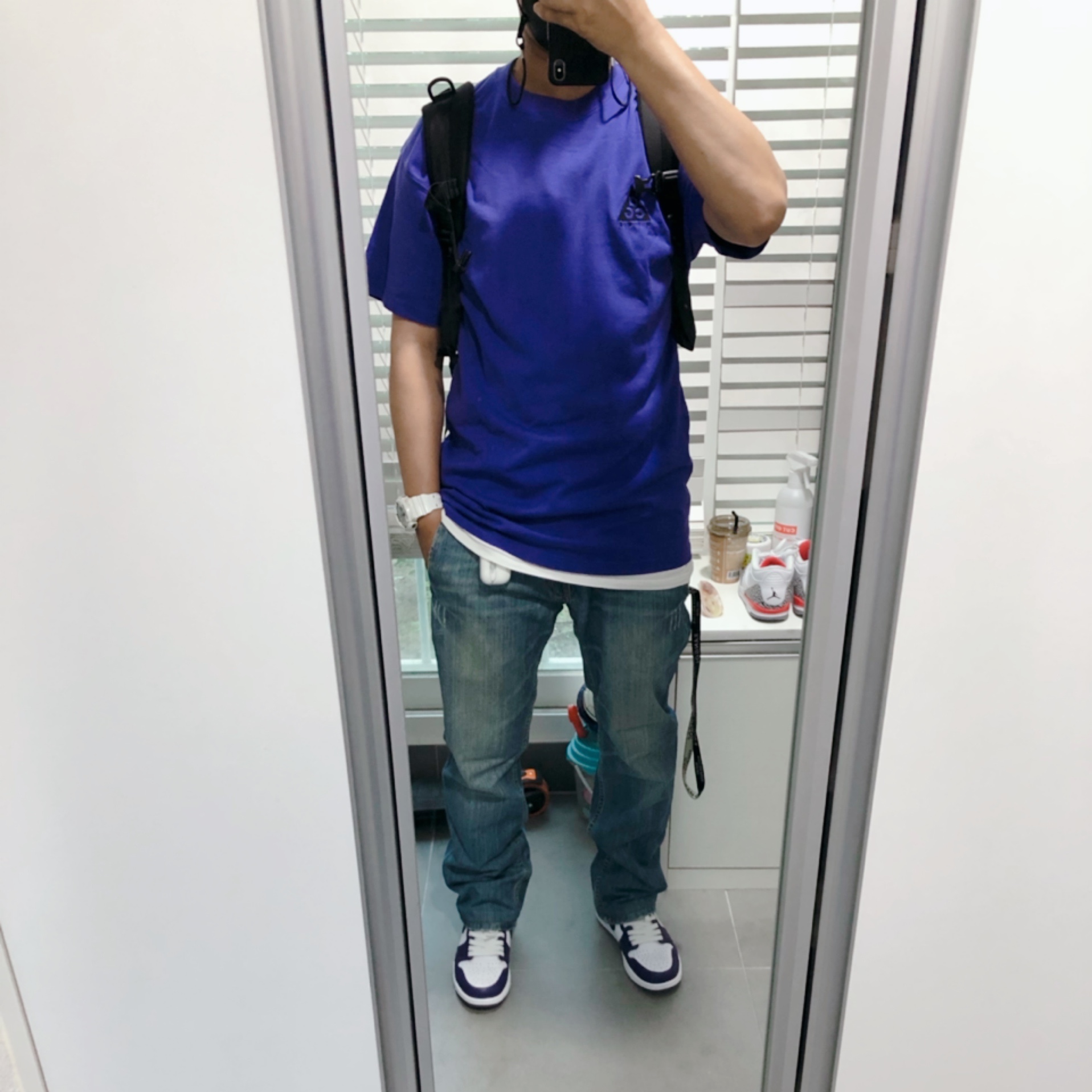 Jordan 1 Retro High OG Court Purple 2020 착용 스타일 - 1