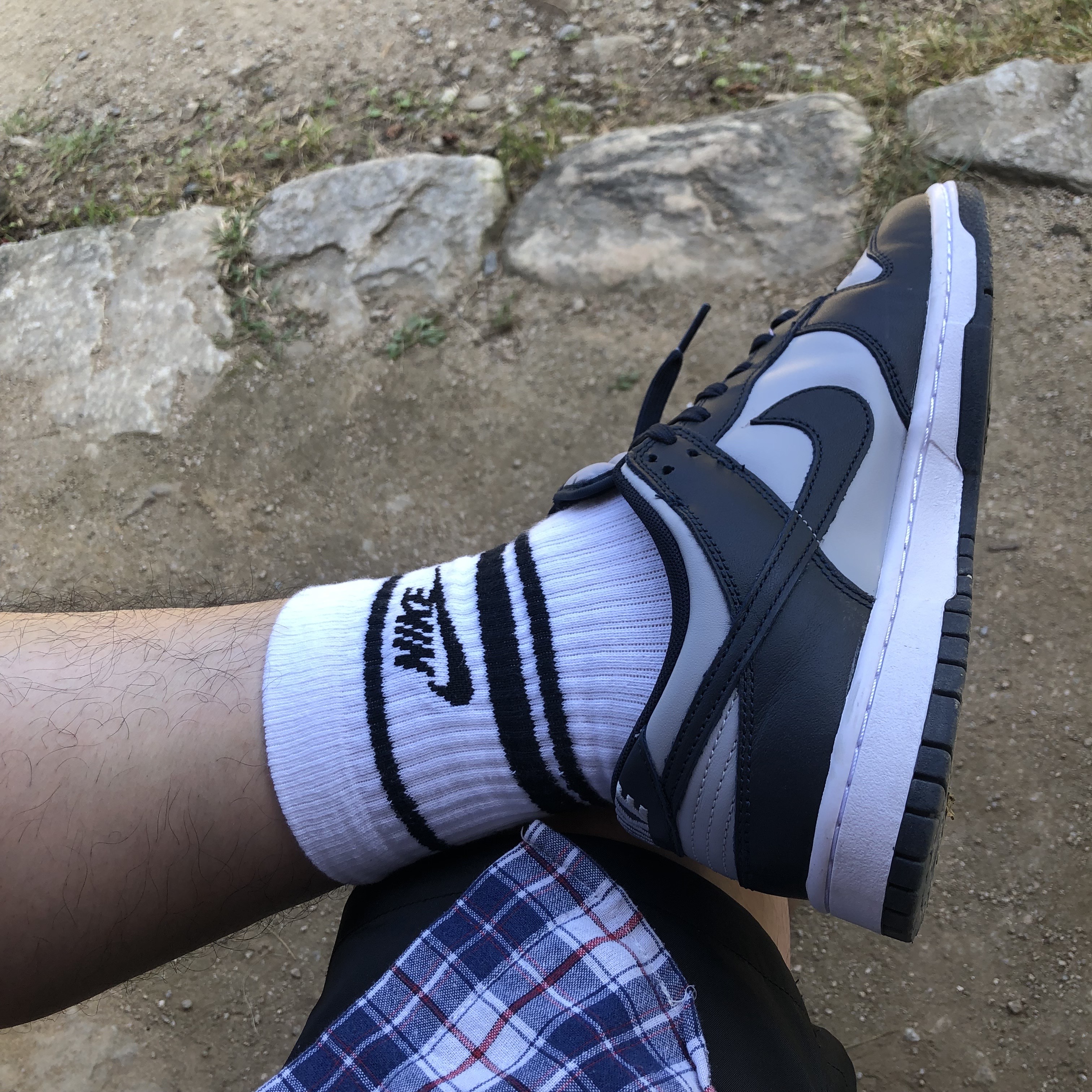 Nike Dunk Low Retro Championship Grey 착용 스타일 - 3