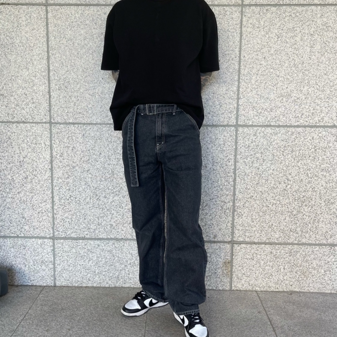 Nike Dunk Low Retro Black 착용 스타일
