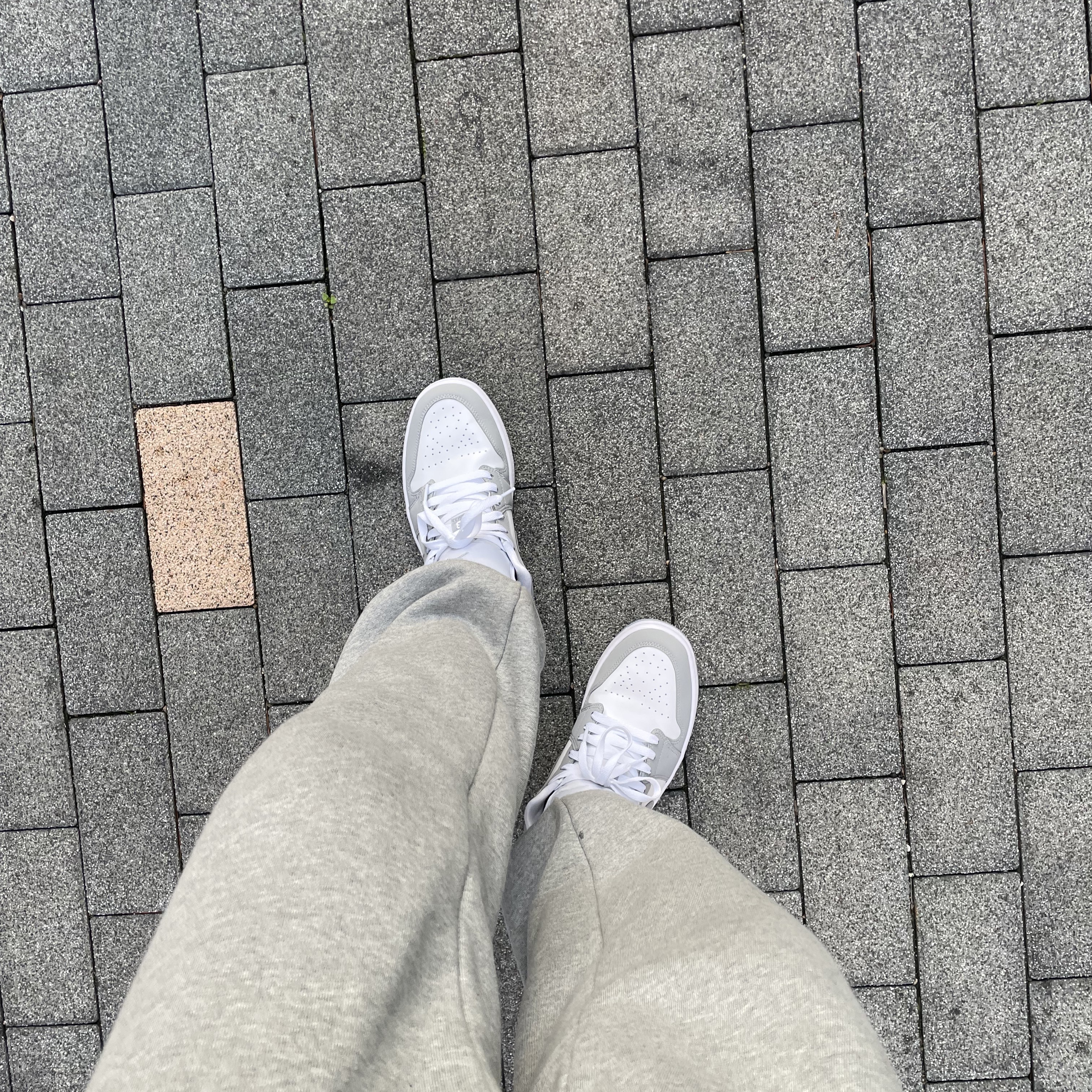 (W) Jordan 1 Low White Wolf Grey 착용 스타일 - 2