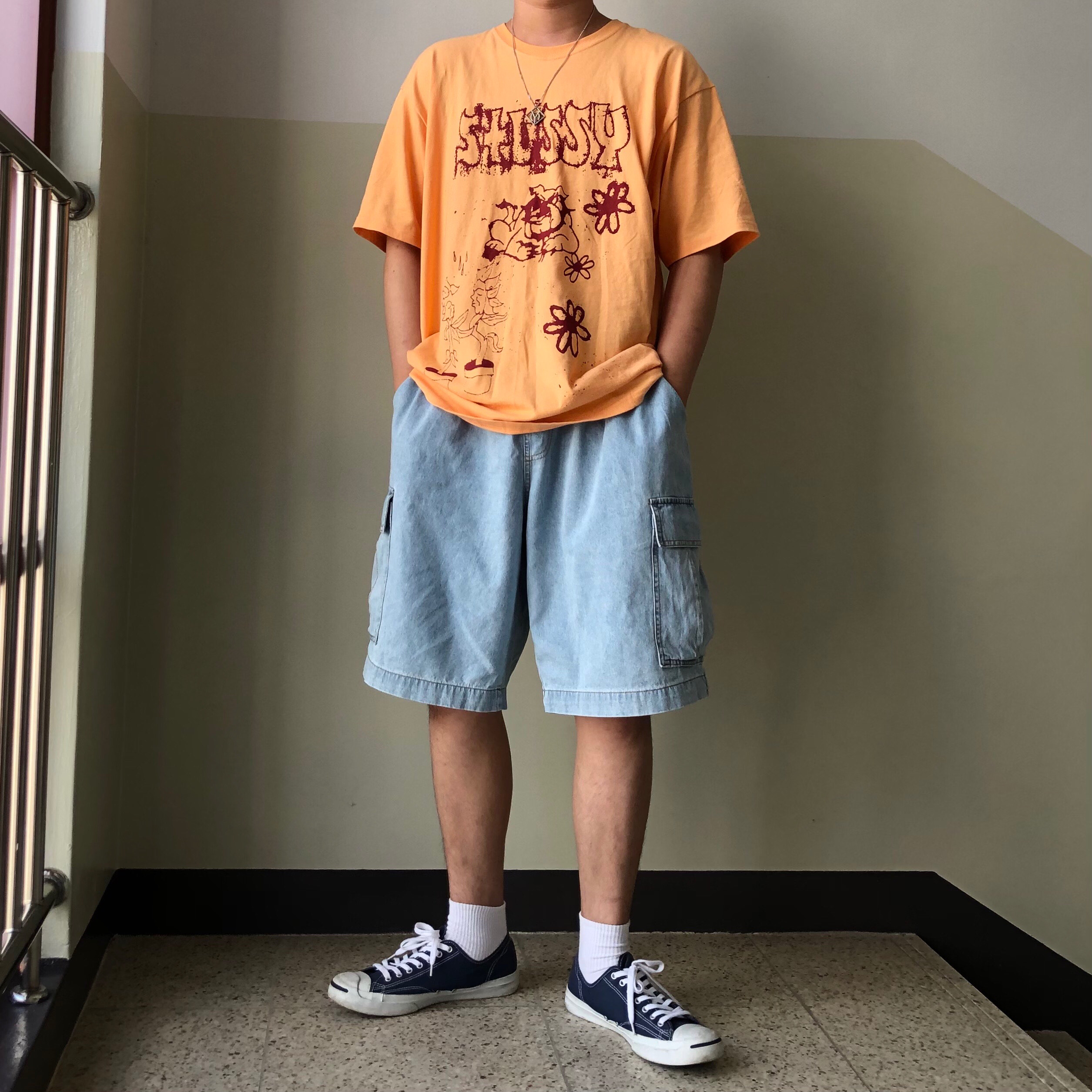 Converse x Fragment Jack Purcell Modern Navy 착용 스타일