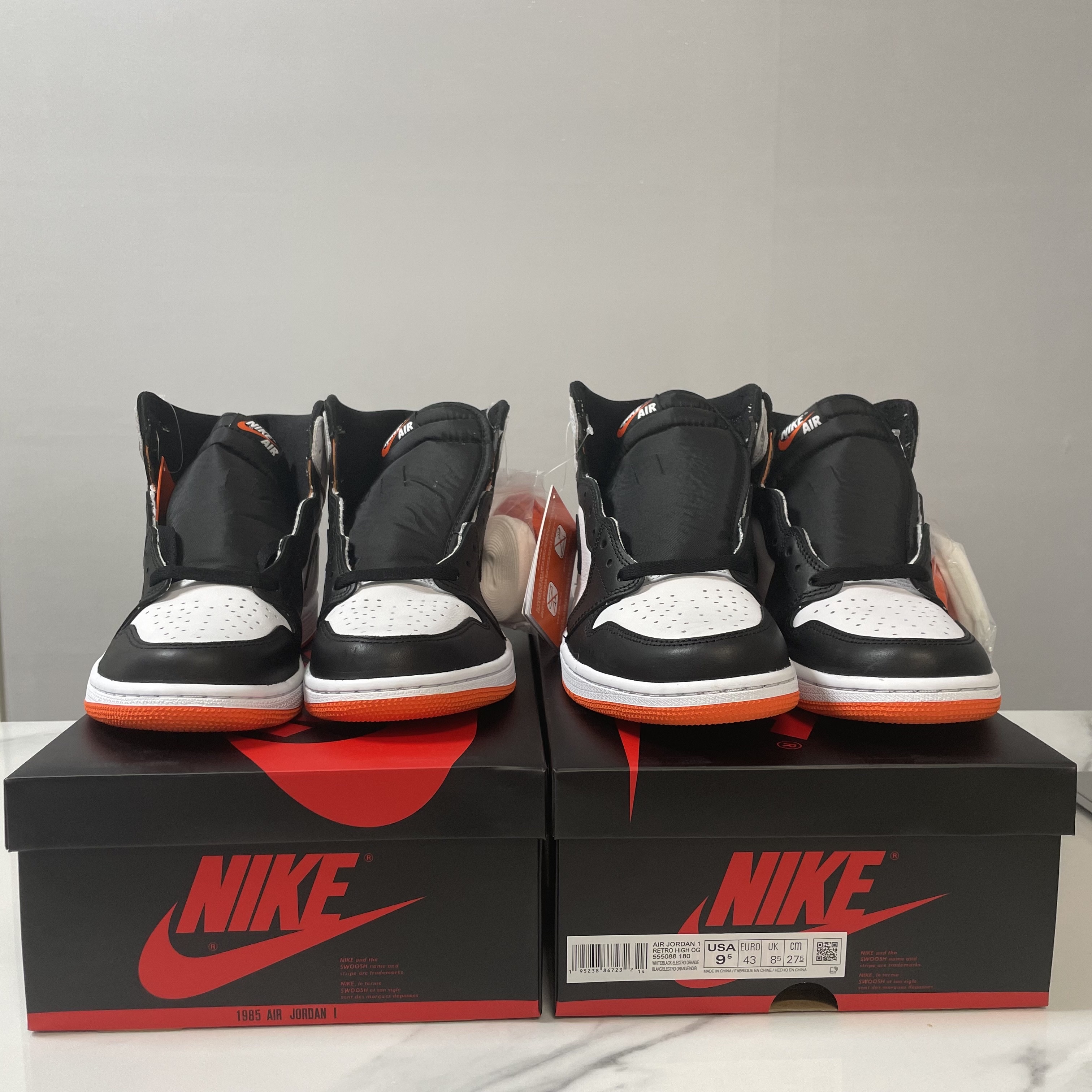 Jordan 1 Retro High OG Electro Orange 착용 스타일 - 1