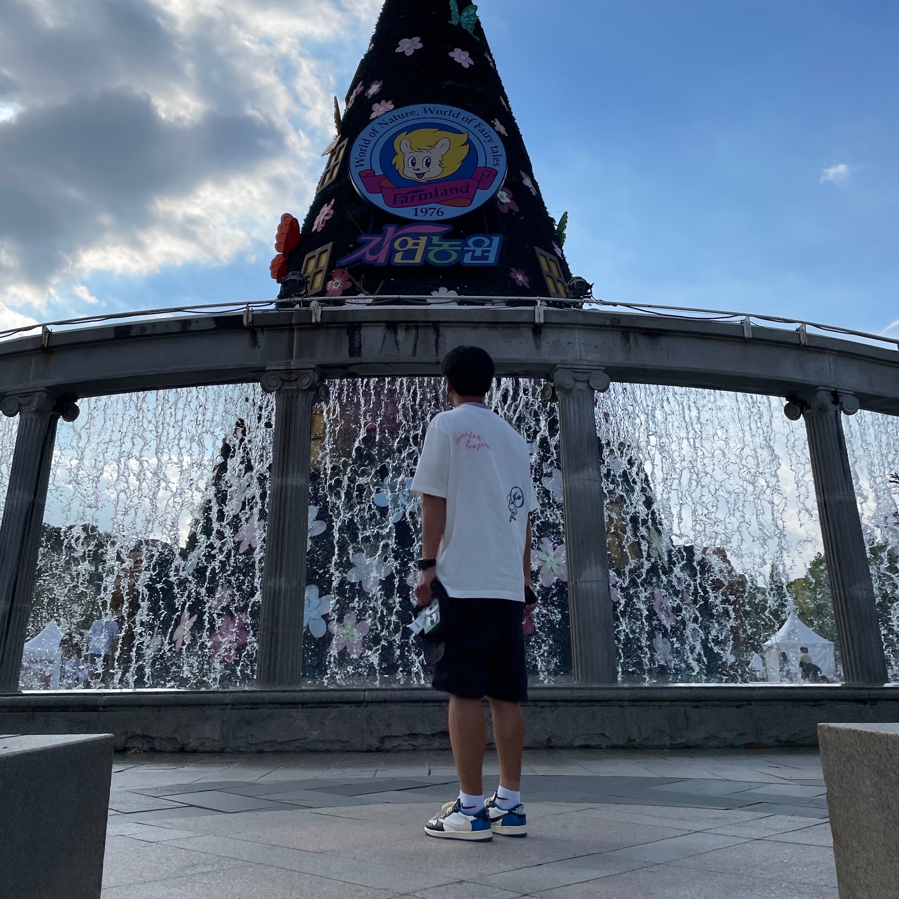 Jordan 1 x Travis Scott x Fragment Retro Low OG SP Military Blue, Jordan x Travis Scott x Fragment Shorts Black (DJ0617-010) 착용 스타일