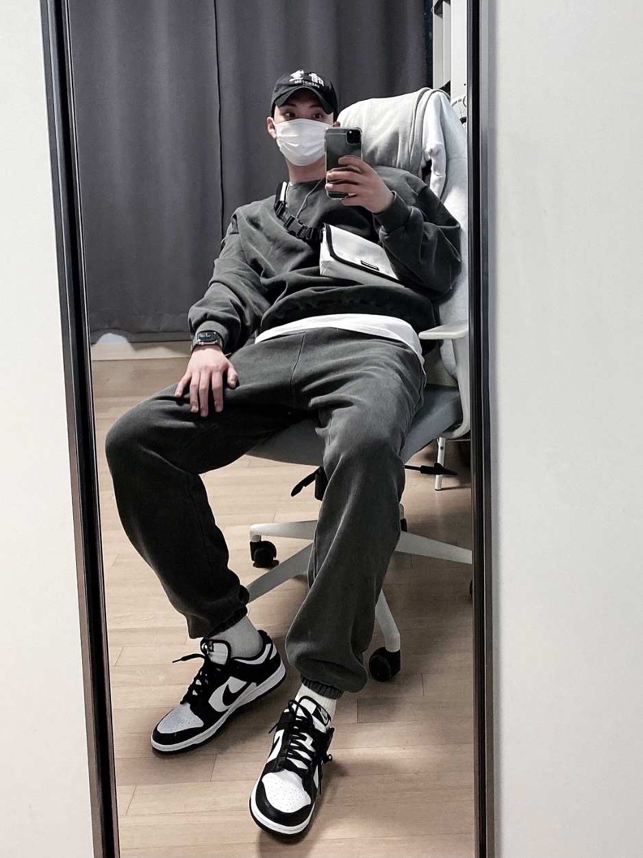 Nike Dunk Low Retro Black, (W) Nike Dunk Low Black 착용 스타일