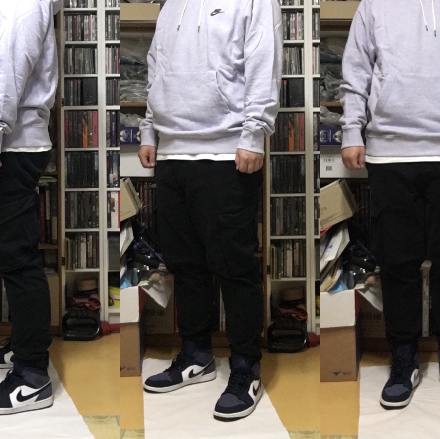 Jordan 1 Mid Obsidian Sanded Purple 착용 스타일