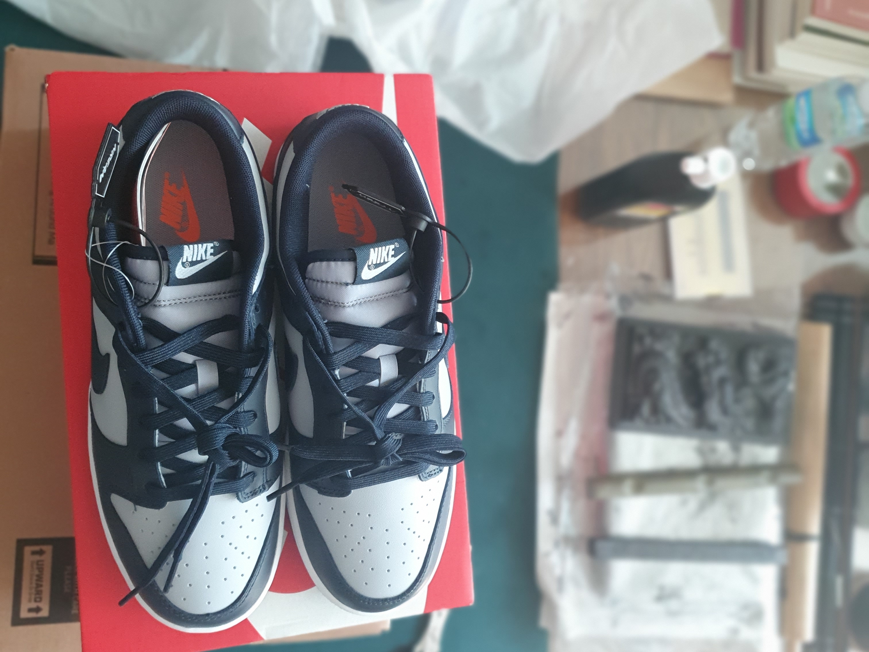 Nike Dunk Low Retro Championship Grey 착용 스타일 - 4