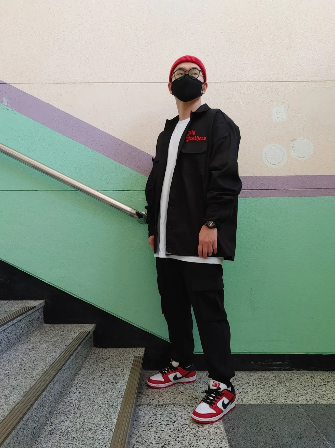 Nike SB Dunk Low Pro Chicago 착용 스타일 - 1
