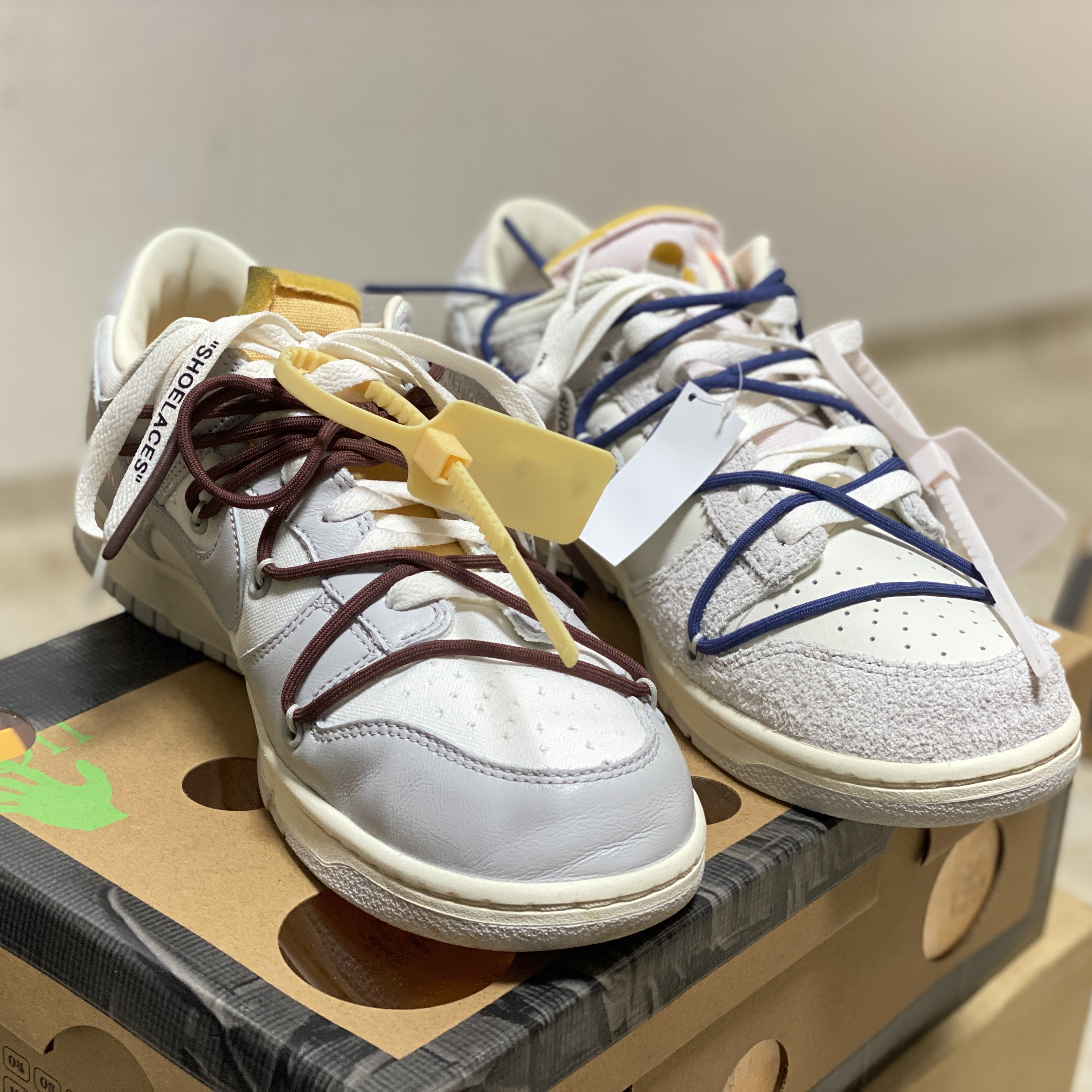 Nike x Off-White Dunk Low The 50 - Lot 18, Nike x Off-White Dunk Low The 50 - Lot 46 착용 스타일 - 2