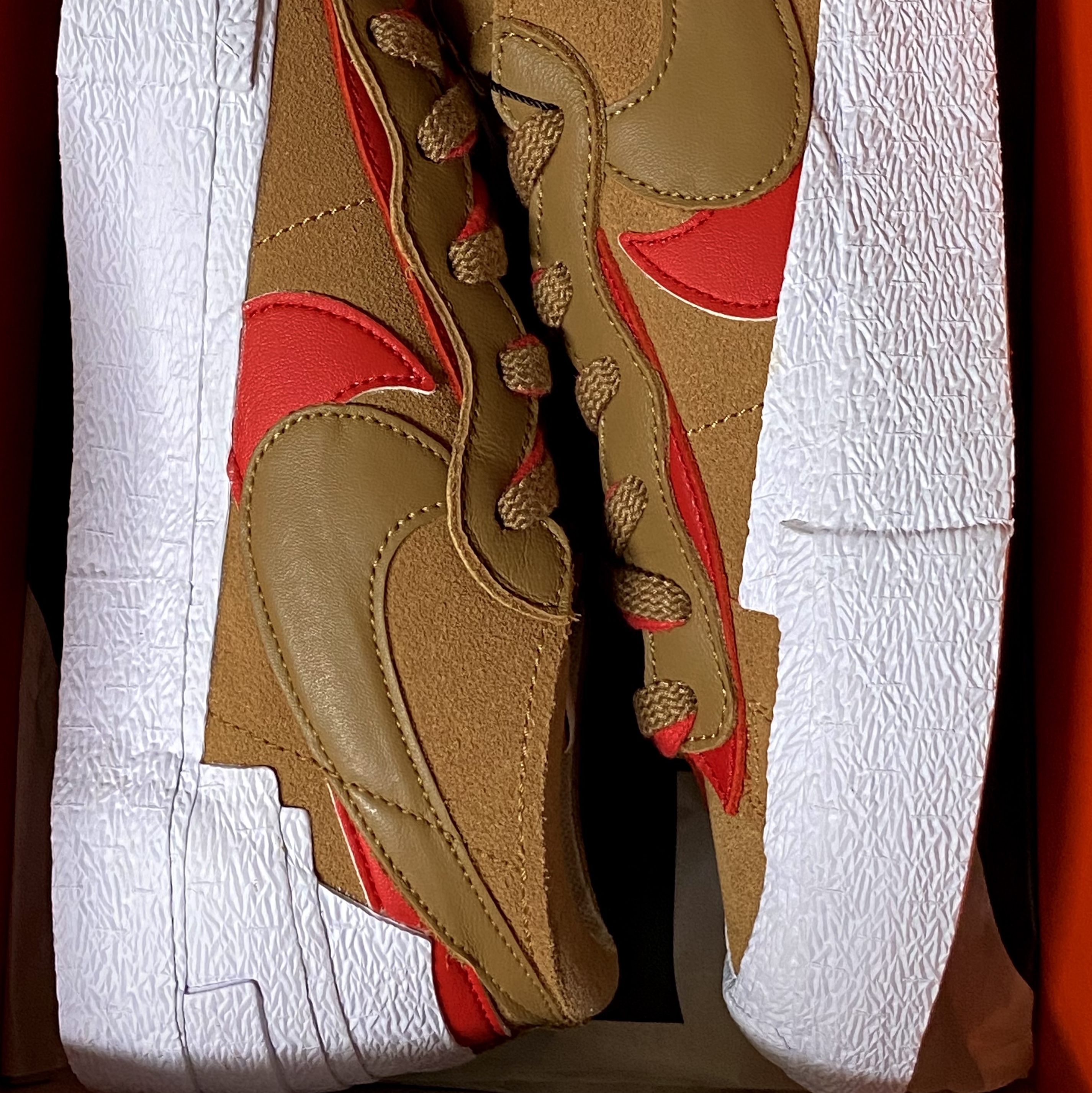 Nike x Sacai Blazer Low British Tan 착용 스타일