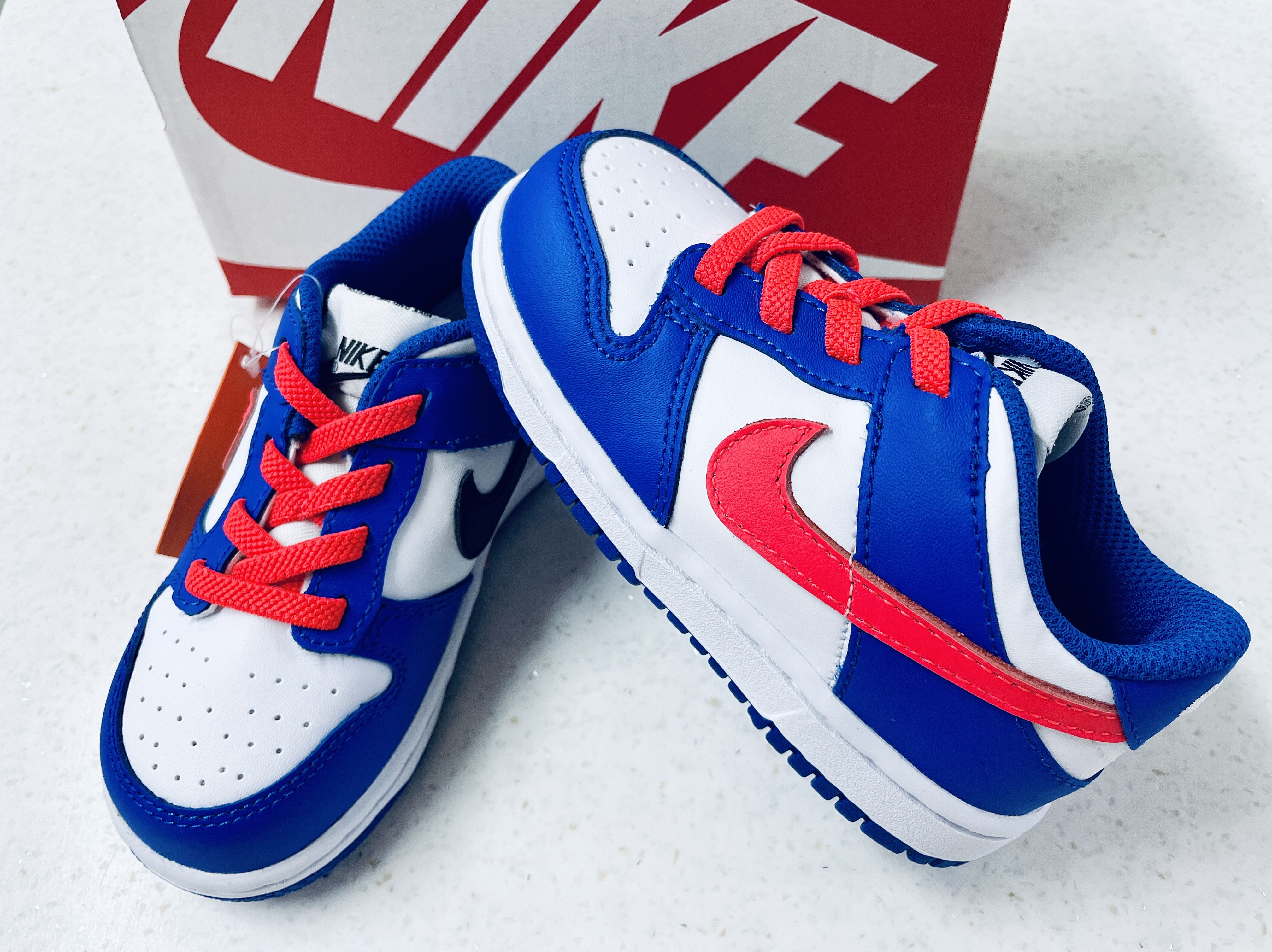 (TD) Nike Dunk Low Bright Crimson Game Royal 착용 스타일