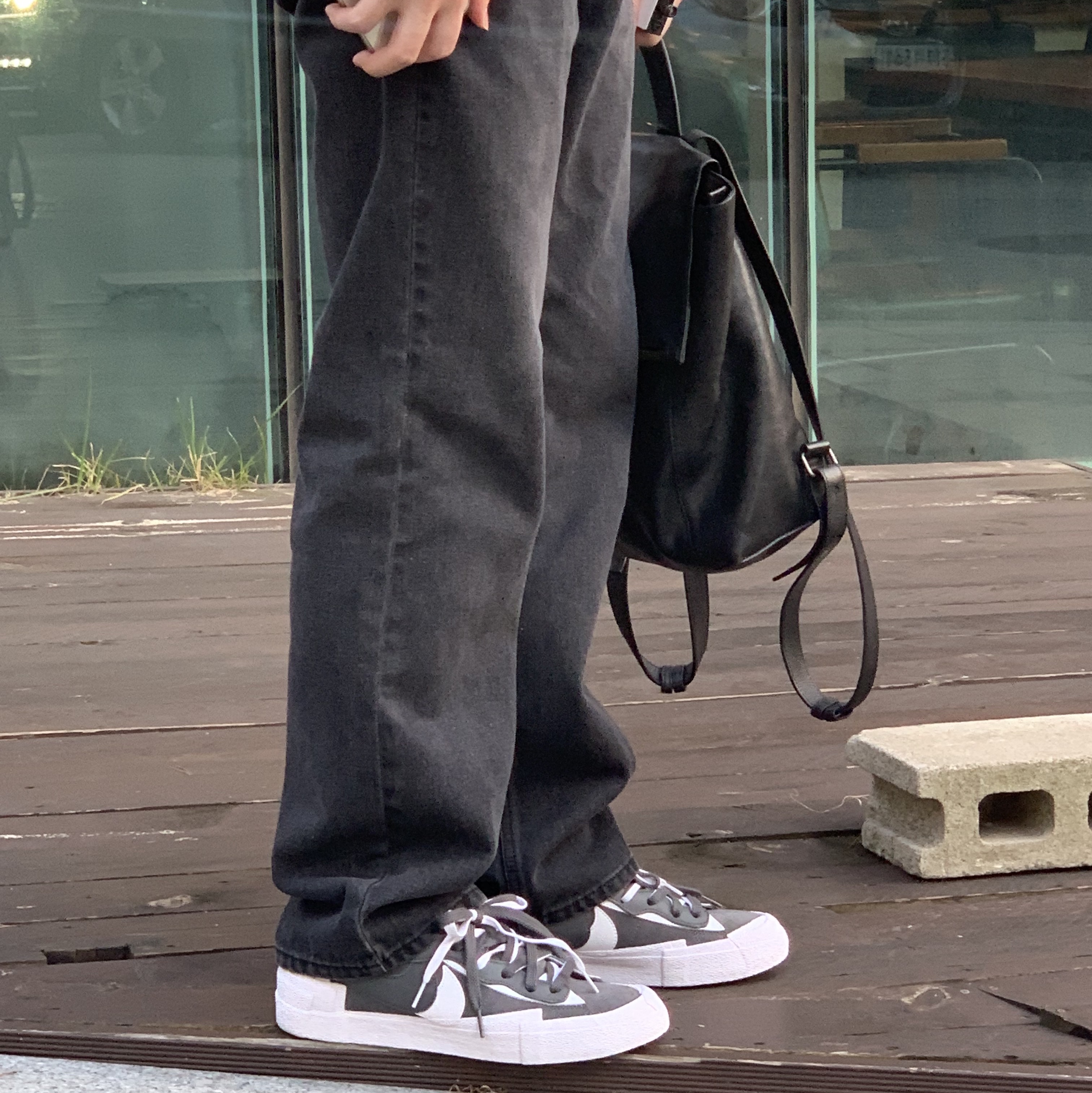 Nike x Sacai Blazer Low Iron Grey 착용 스타일