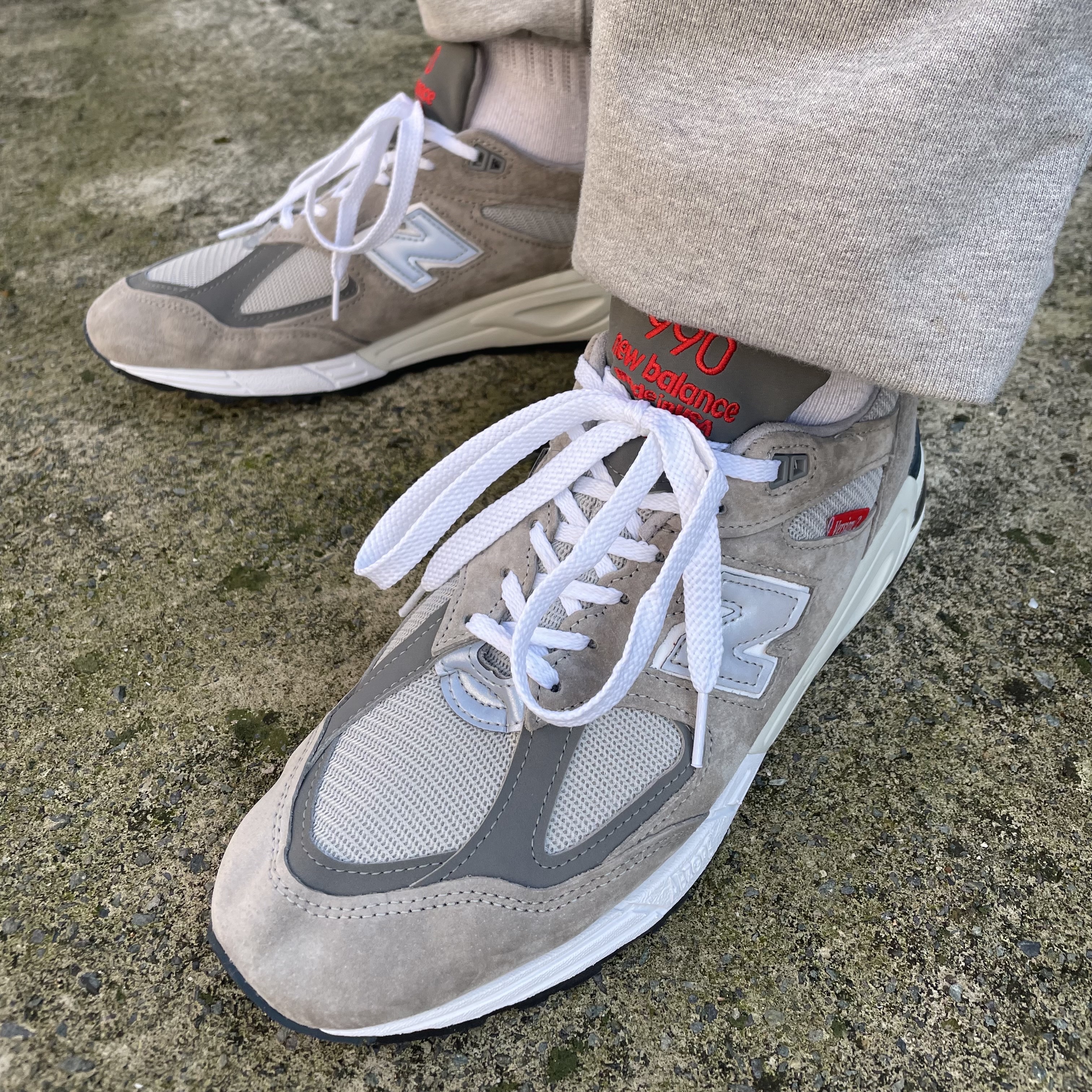 New Balance 990vs2 Made in USA Grey 착용 스타일