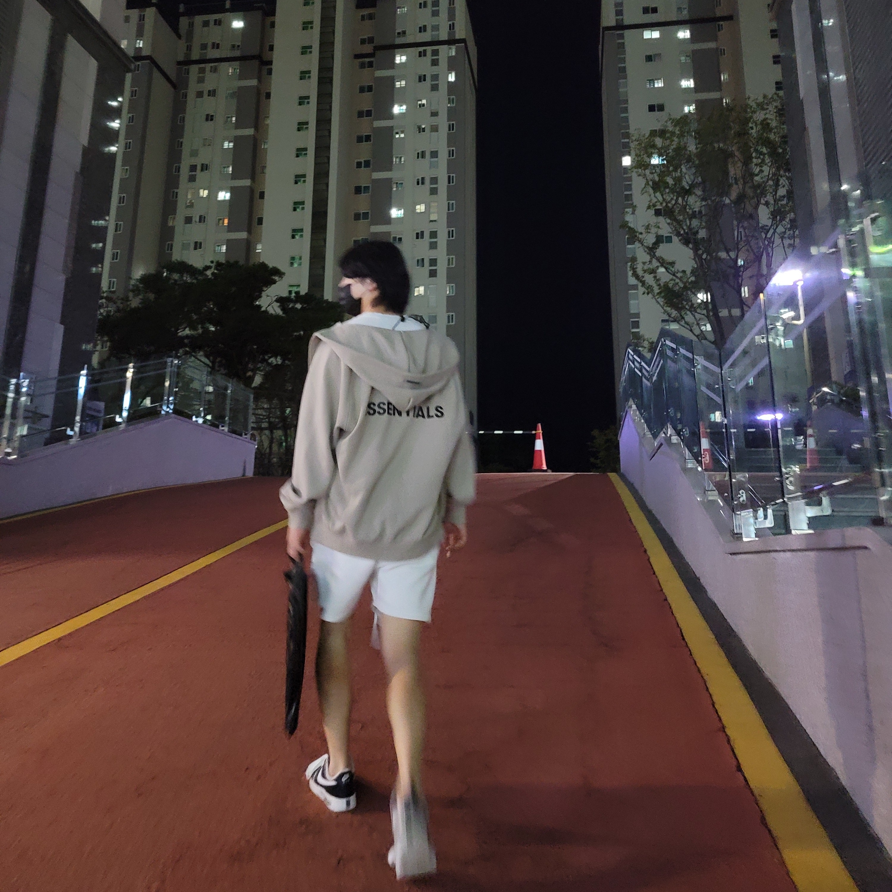 Nike x Peaceminusone Air Force 1 Low Para-Noise, Essentials 3D Silicon Applique Full Zip Up Hoodie String - 20SS 착용 스타일