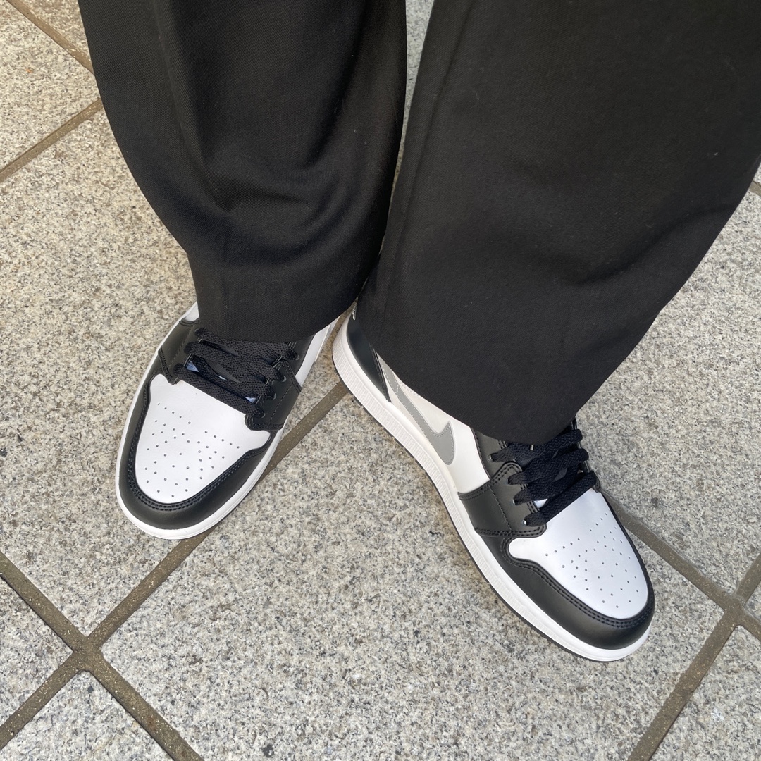Jordan 1 Low Black Particle Grey 착용 스타일