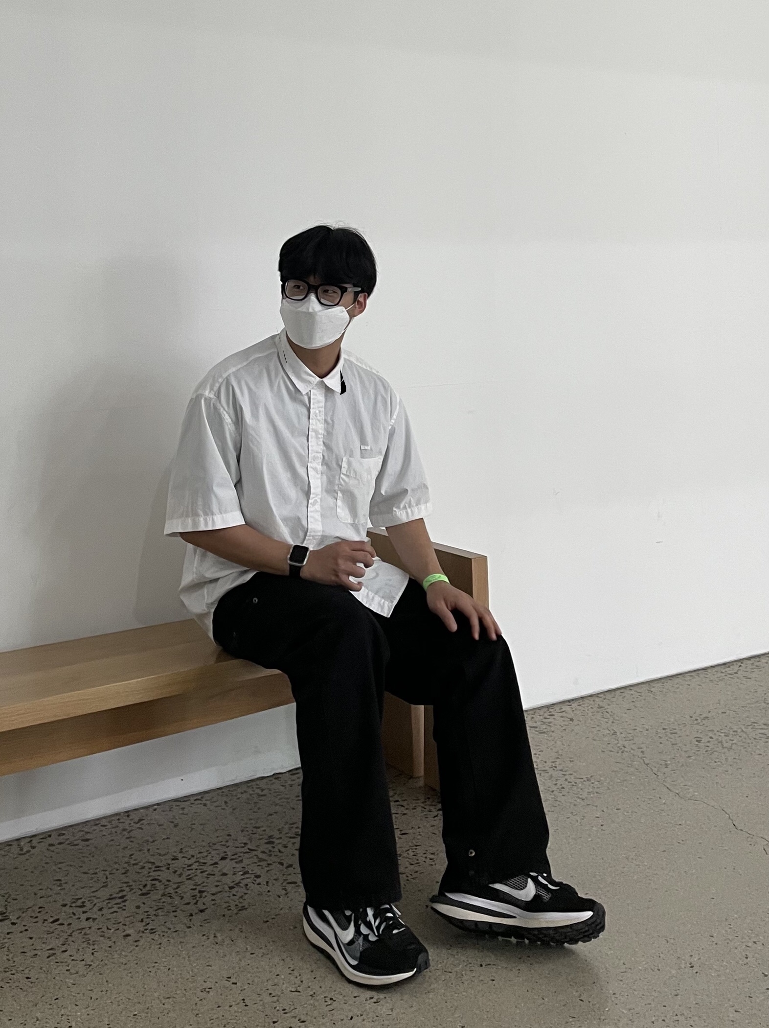 Nike x Sacai VaporWaffle Black White 착용 스타일