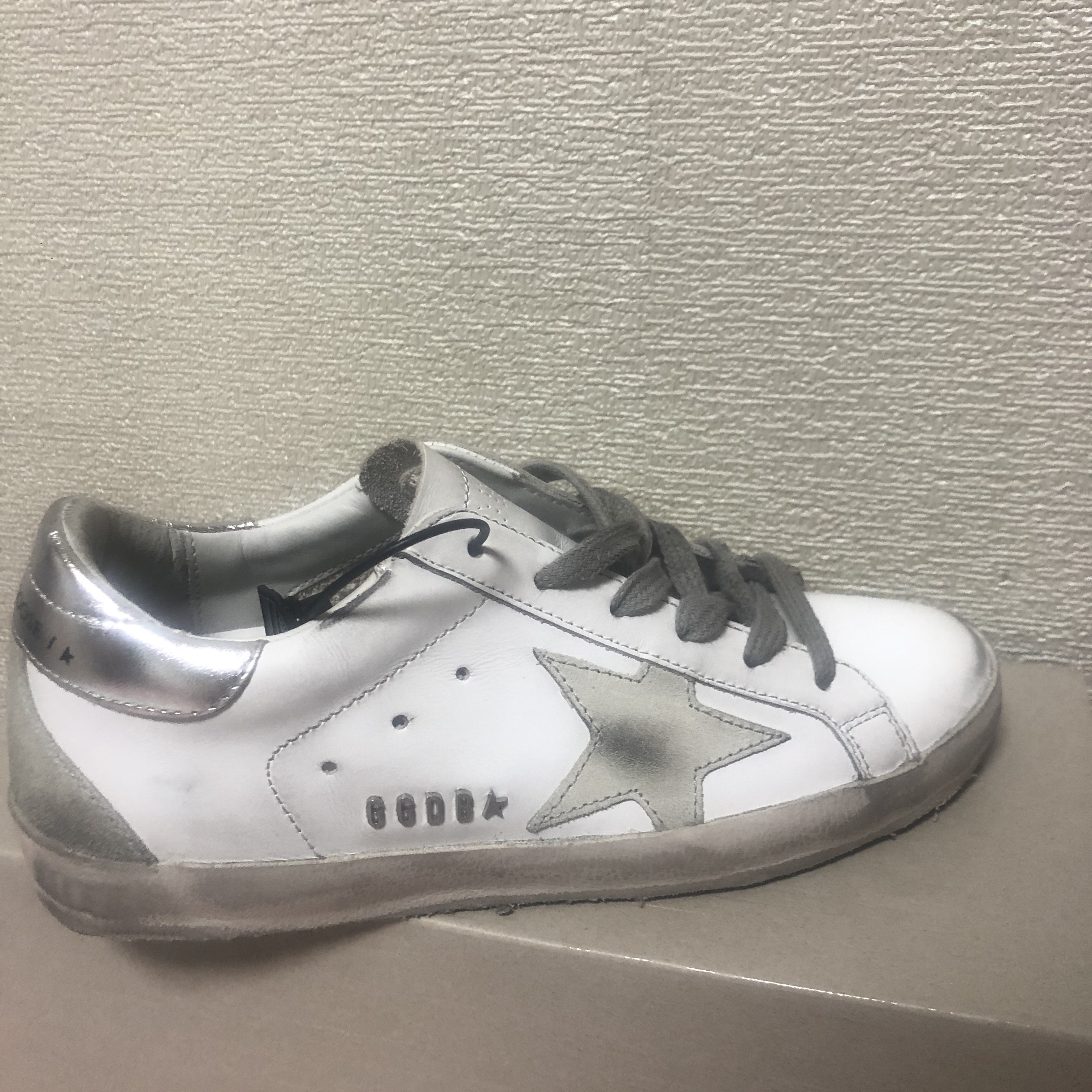 (W) Golden Goose Superstar White Silver Heel Tab Sneakers ์ฐฉ์ฉ ์คํ์ผ - 2
