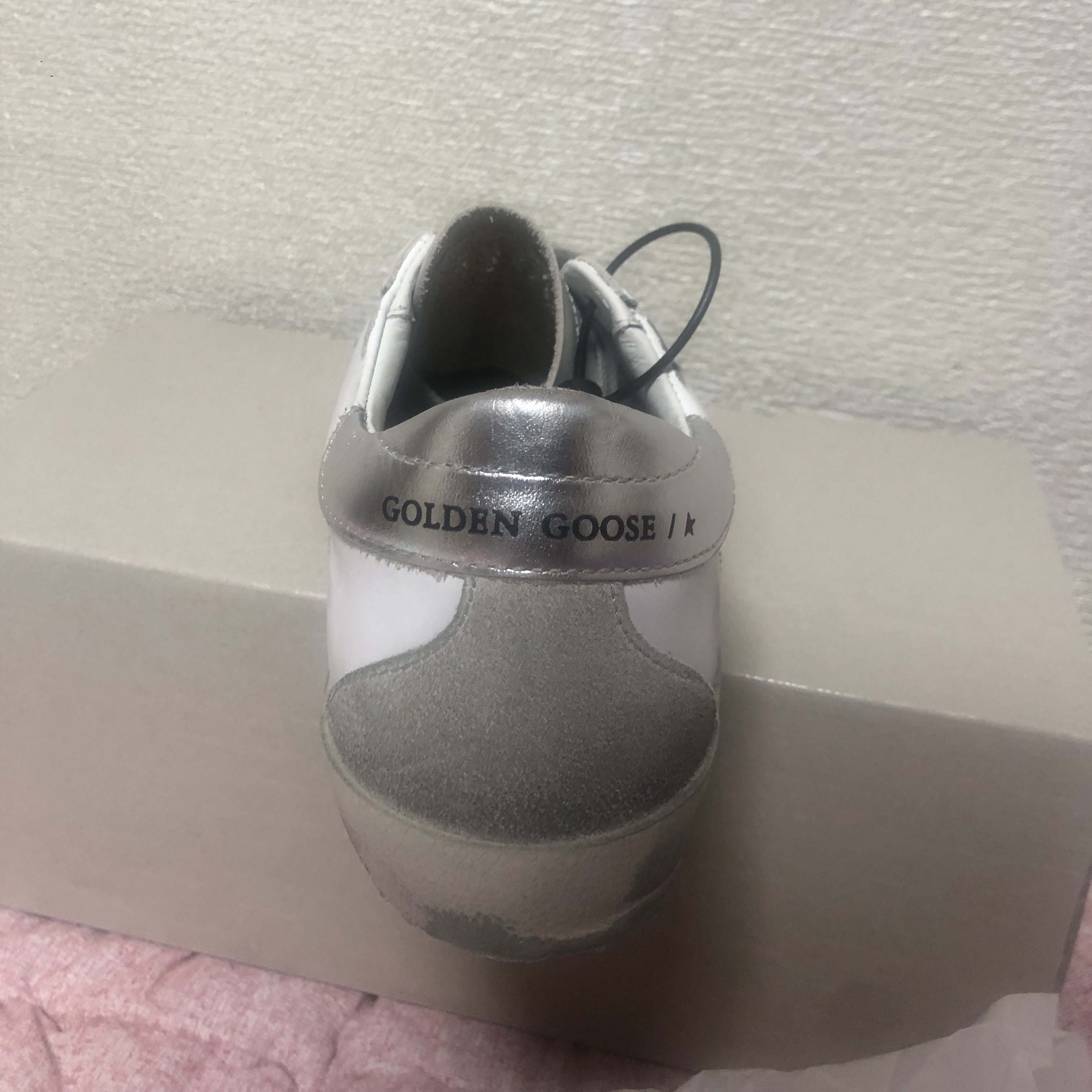 (W) Golden Goose Superstar White Silver Heel Tab Sneakers ์ฐฉ์ฉ ์คํ์ผ - 3