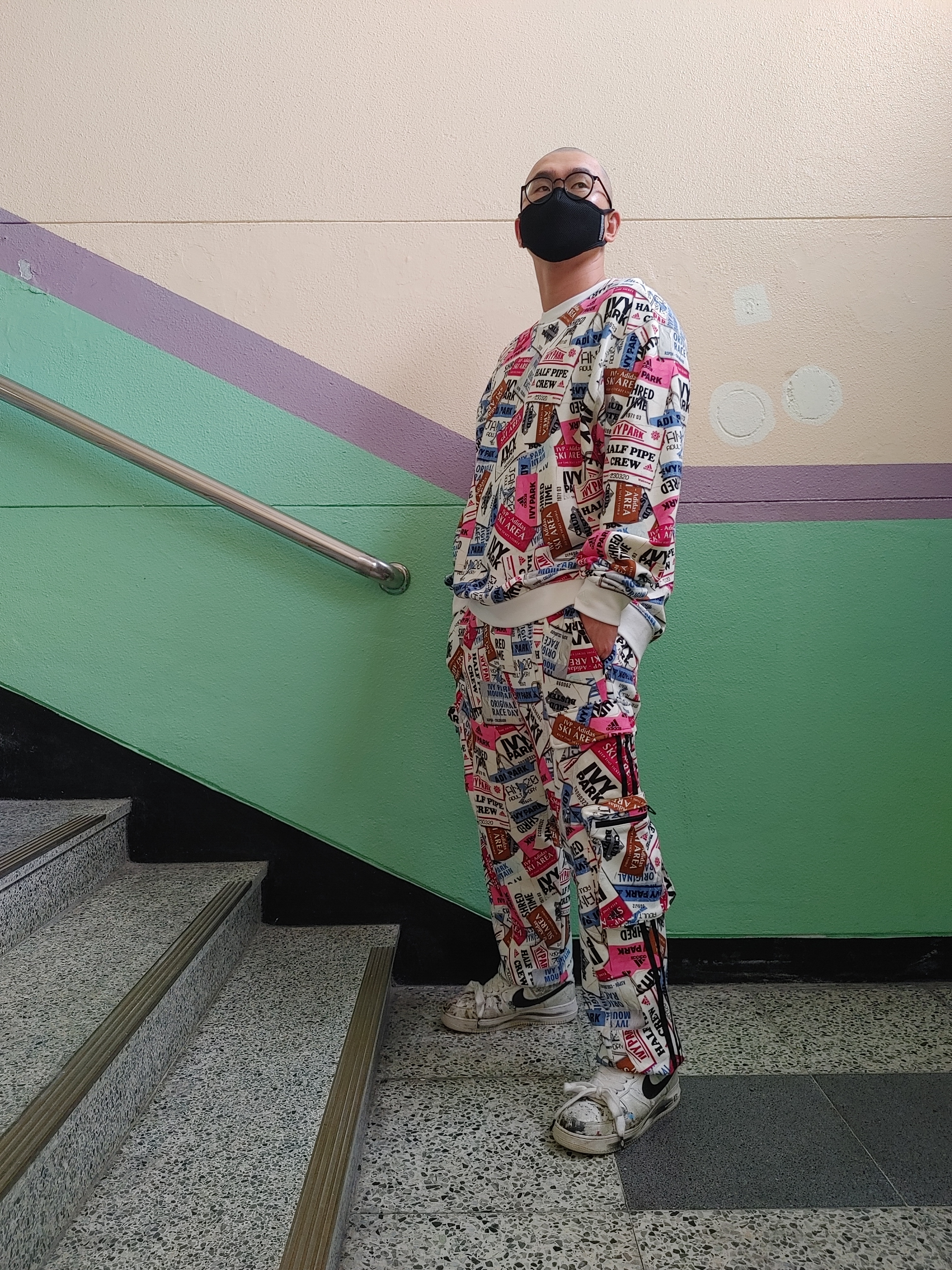 Nike x Peaceminusone Air Force 1 Low Para-Noise 2.0 착용 스타일