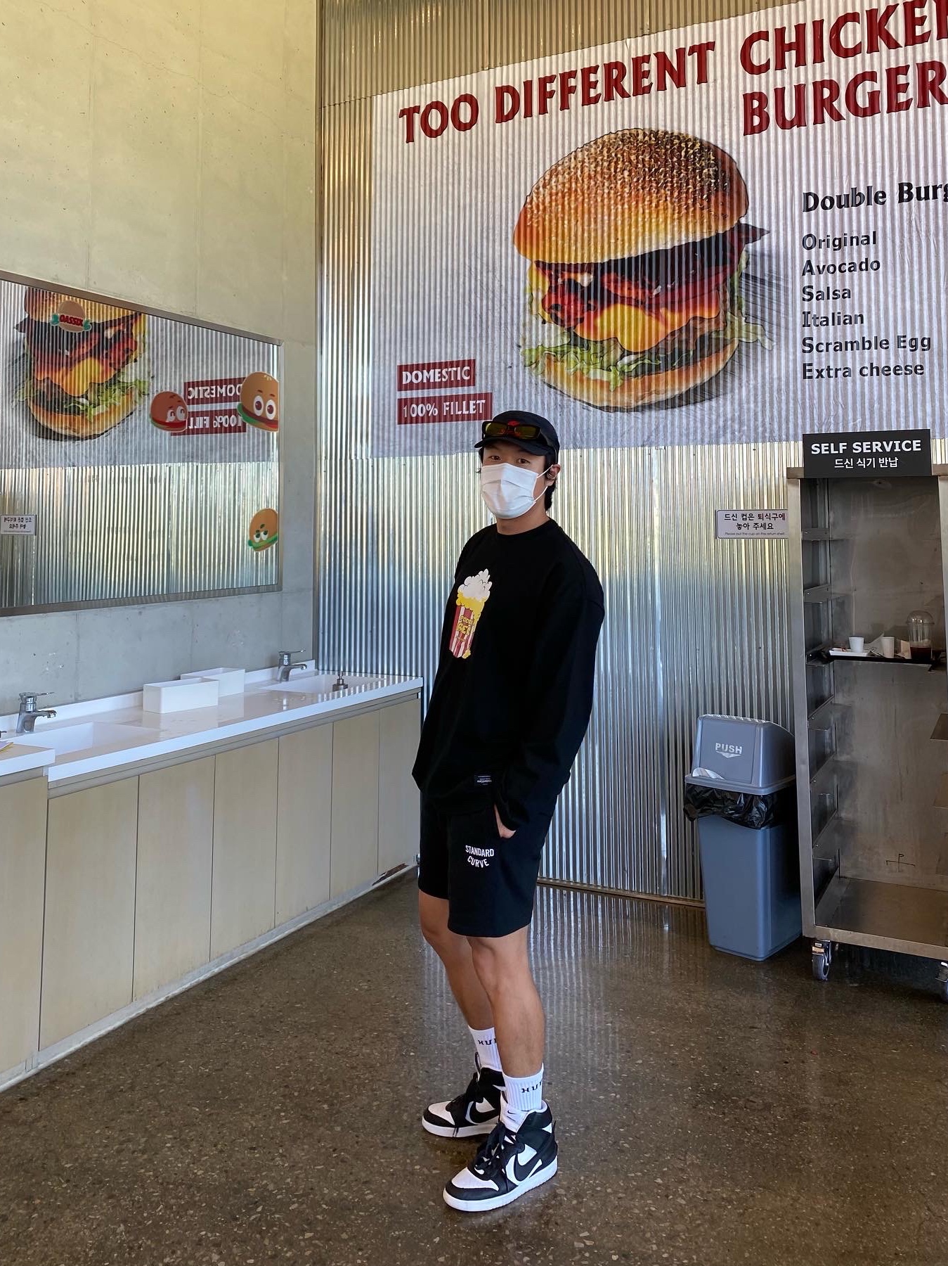 Nike x Ambush Dunk High Black, Supreme x Timberland Camp Cap Black - 21SS 착용 스타일 - 1