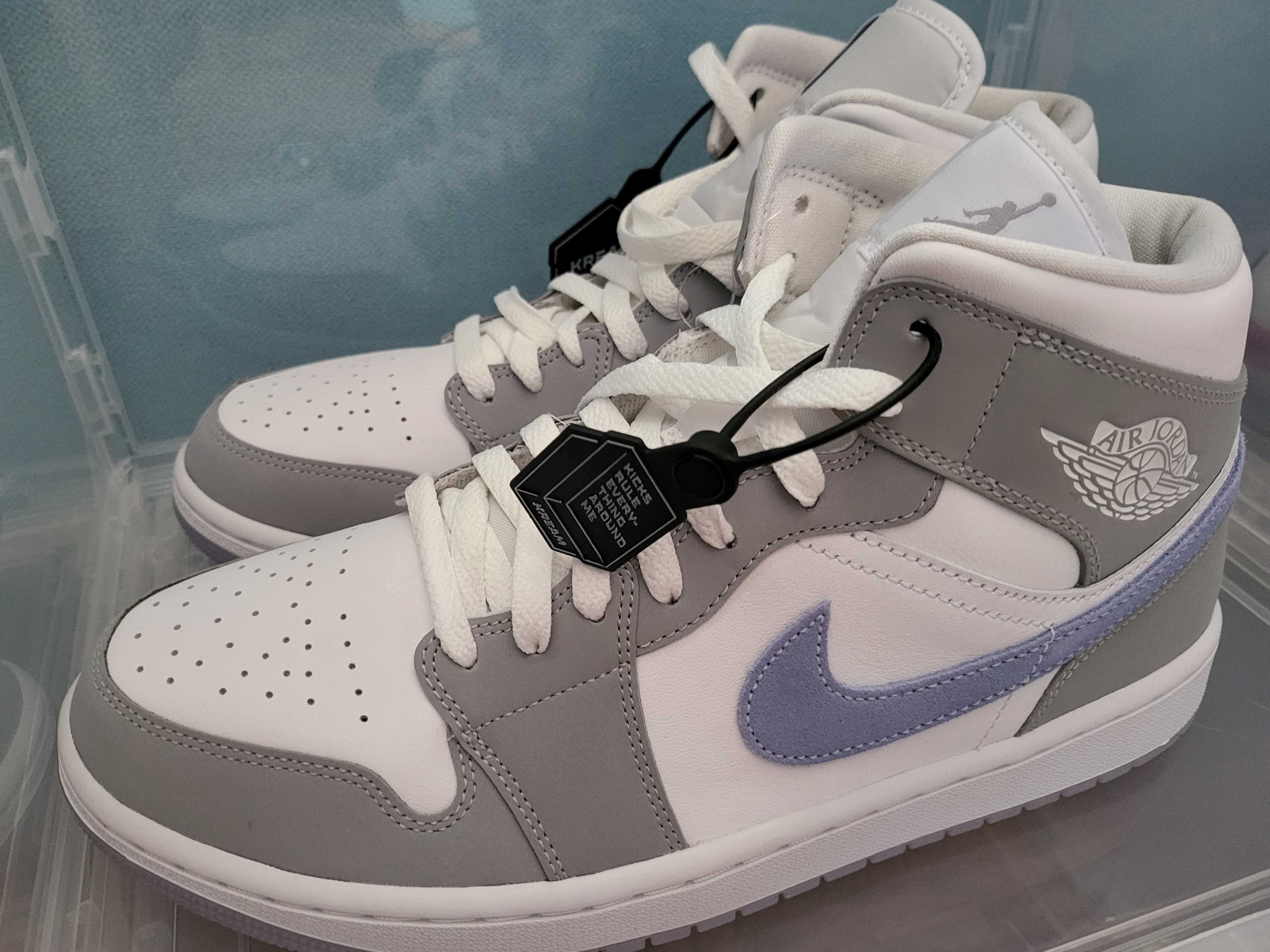 (W) Jordan 1 Mid Wolf Grey 착용 스타일