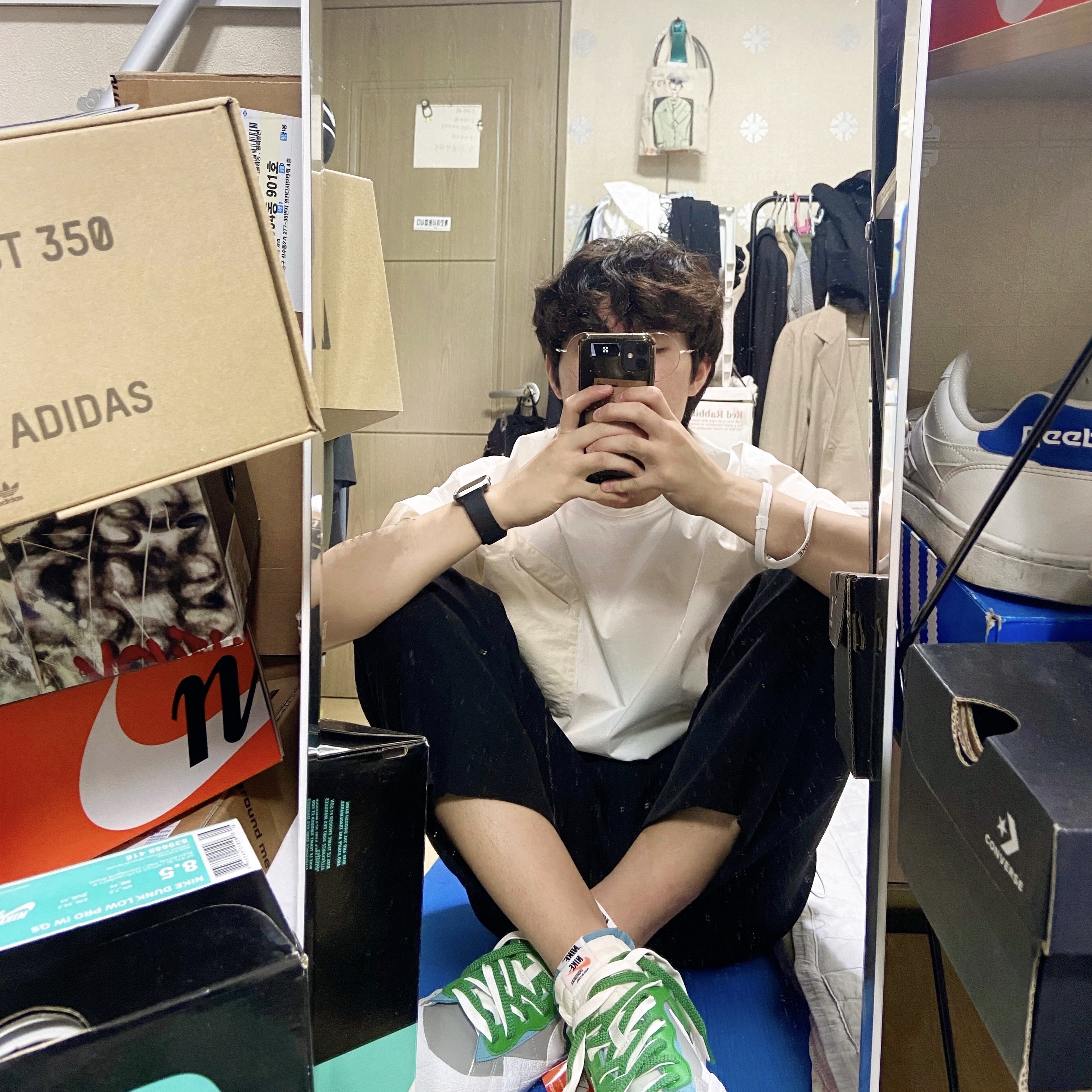 Nike x Sacai Blazer Low Classic Green 착용 스타일