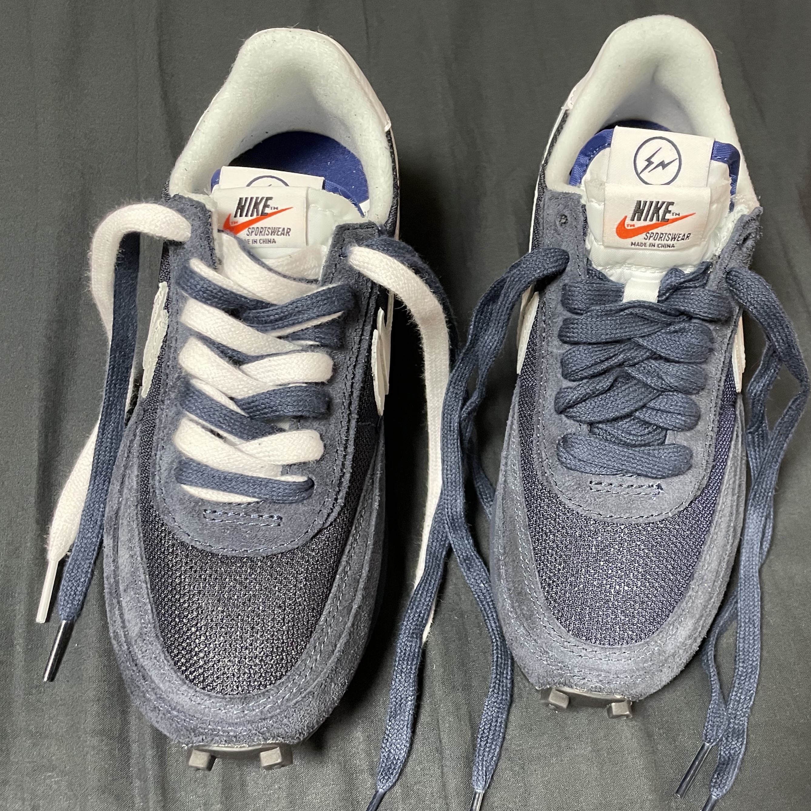 Nike x Sacai x Fragment LDWaffle Blackened Blue, Nike x Sacai LDWaffle Blue Multi 착용 스타일 - 3