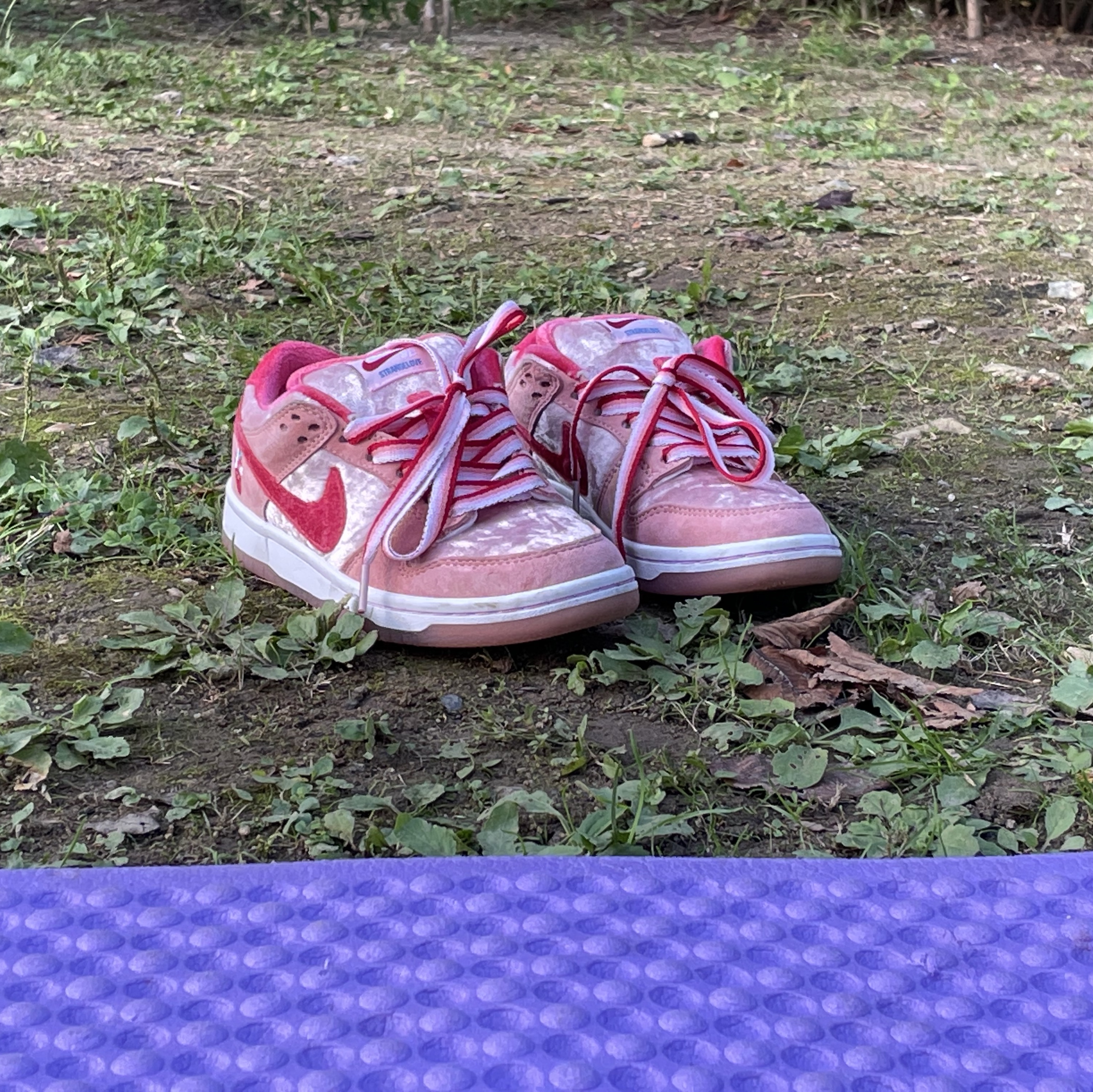 Nike x StrangeLove SB Dunk Low Pink (Regular Box) 착용 스타일 - 1