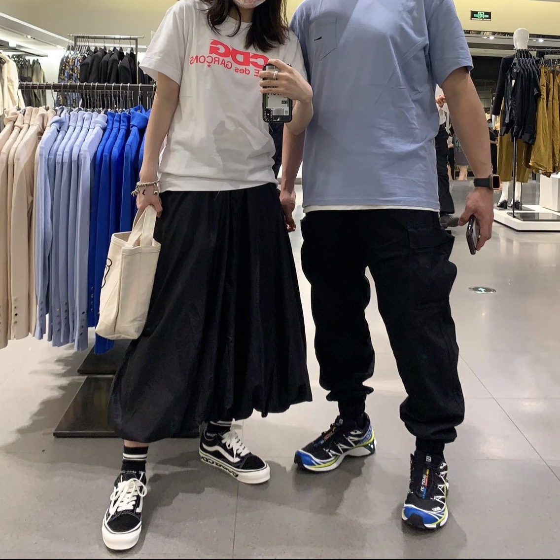 Vans Vault x CDG OG Old Skool LX Side Wall 착용 스타일 - 4