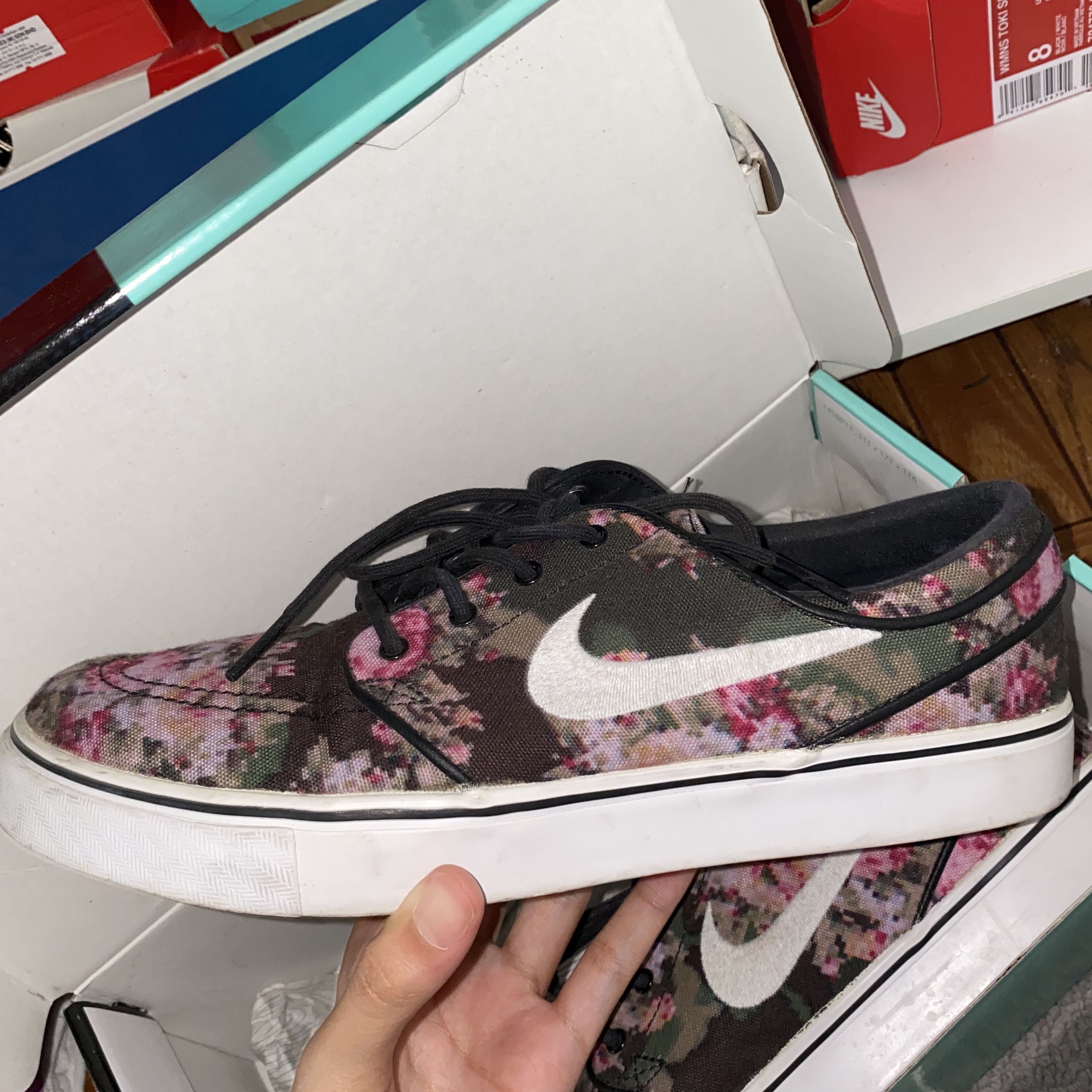 Nike SB Zoom Stefan Janoski PR Digi Floral Pink 2016 착용 스타일 - 2