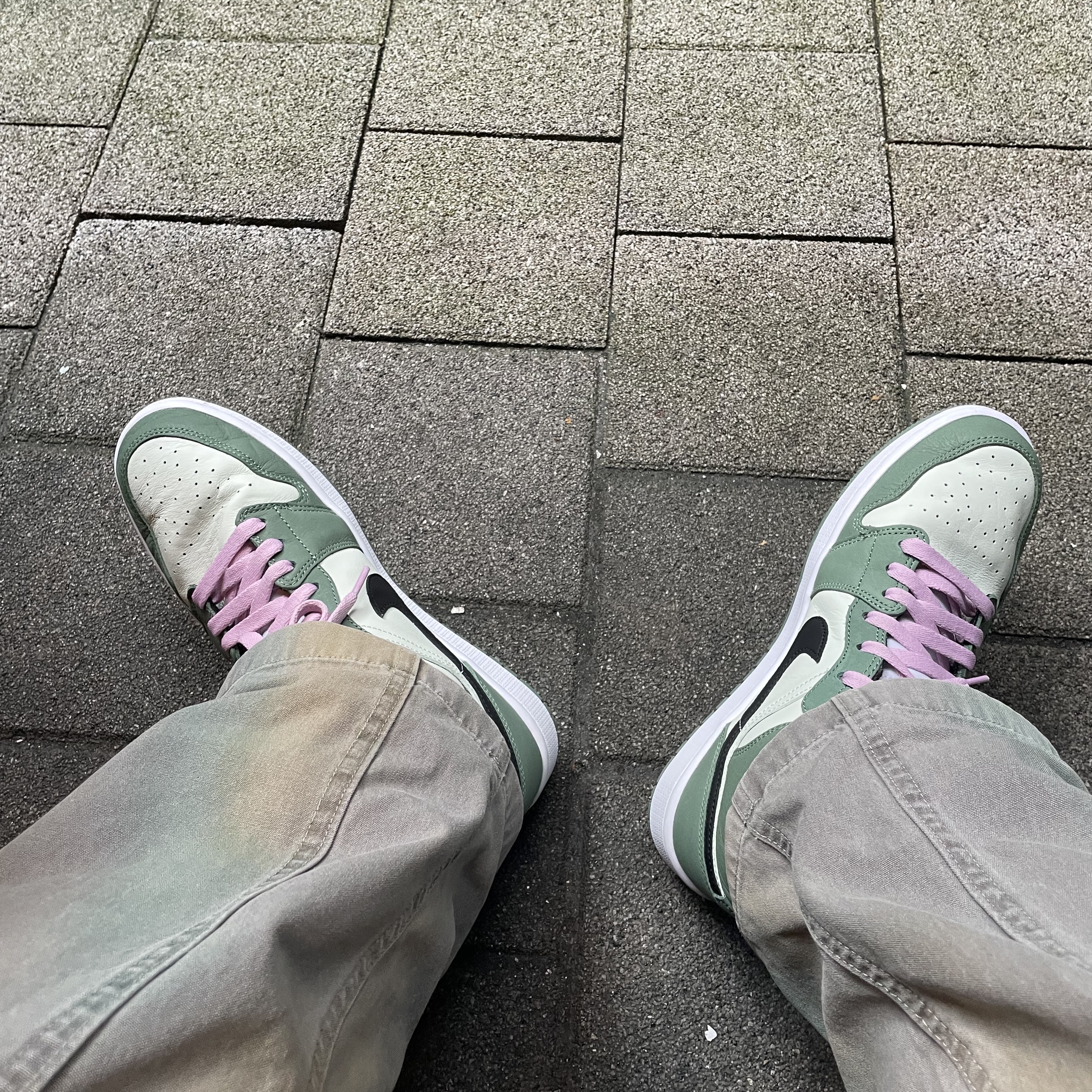 (W) Jordan 1 Mid SE Dutch Green 착용 스타일