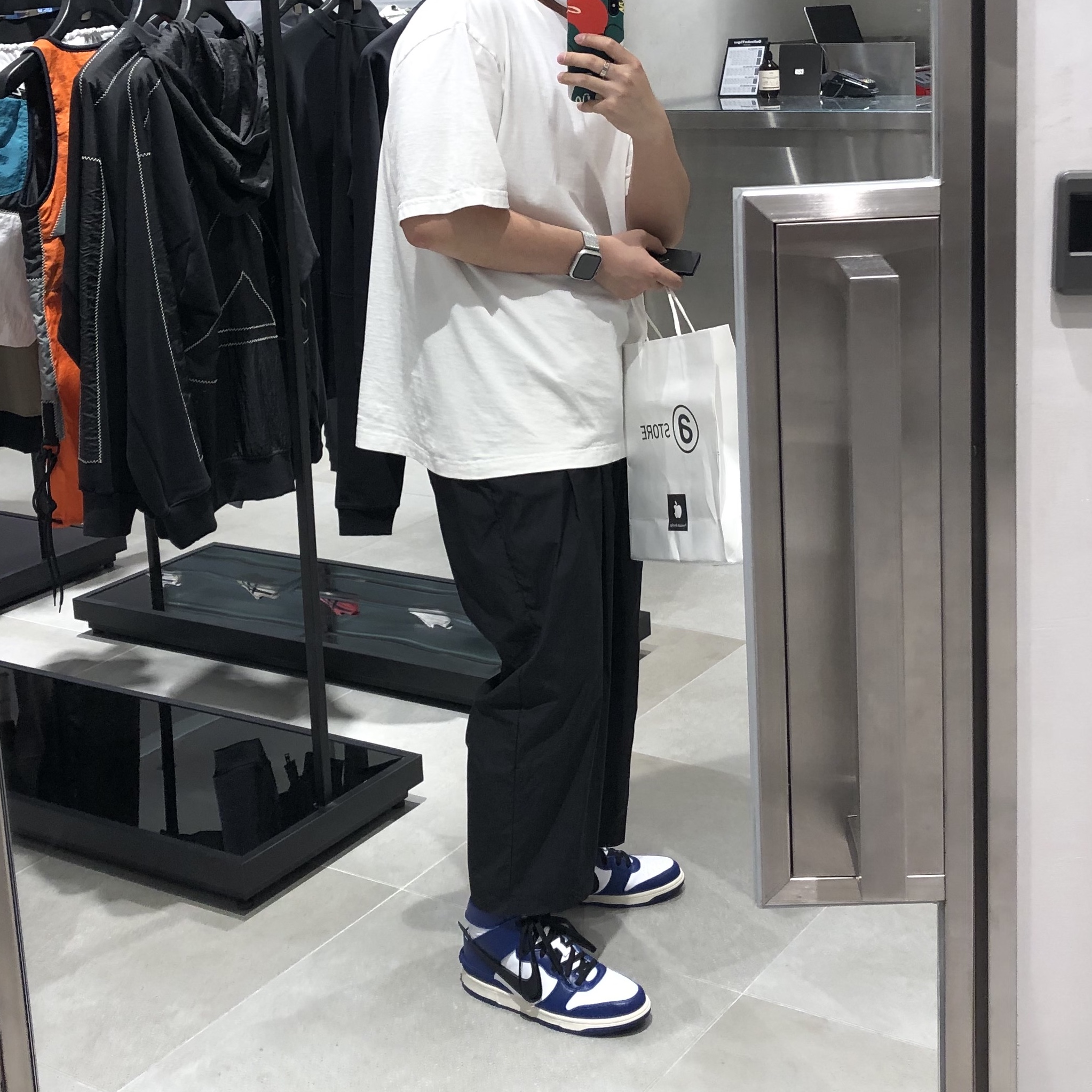Nike x Ambush Dunk High Deep Royal Blue 착용 스타일