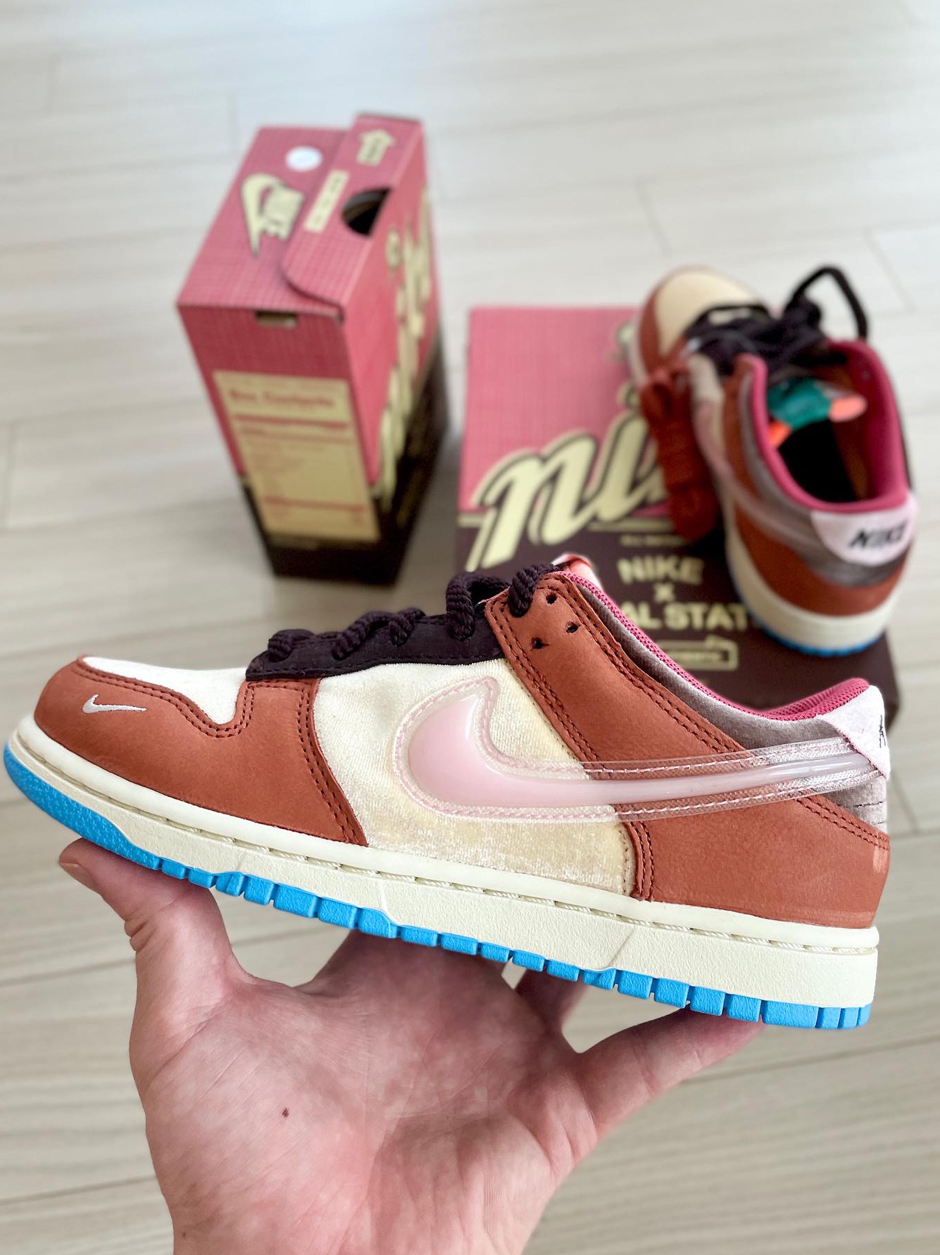 (PS) Nike x Social Status Dunk Low Free Lunch Chocolate Milk 착용 스타일