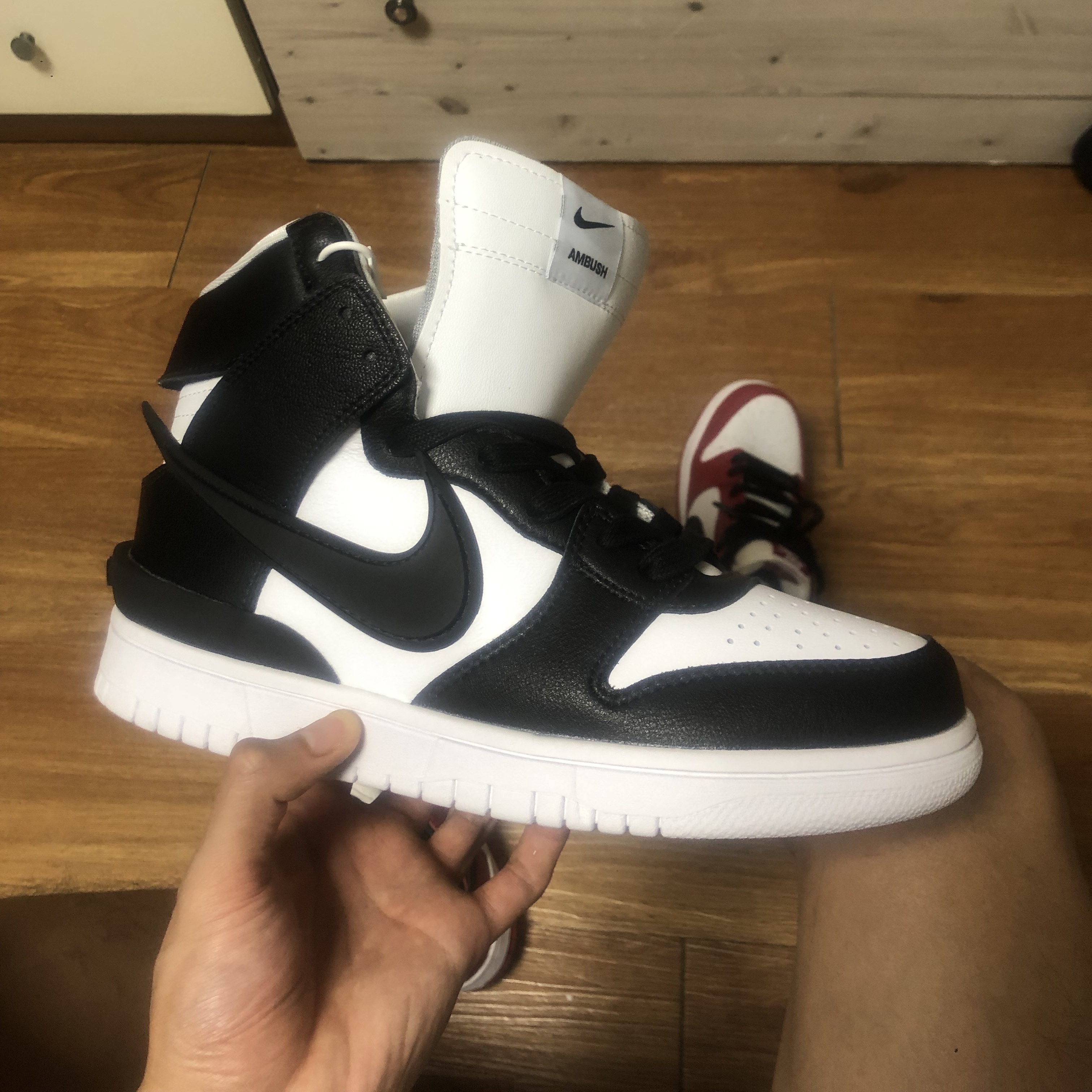 Nike x Ambush Dunk High Black ์ฐฉ์ฉ ์คํ์ผ - 4