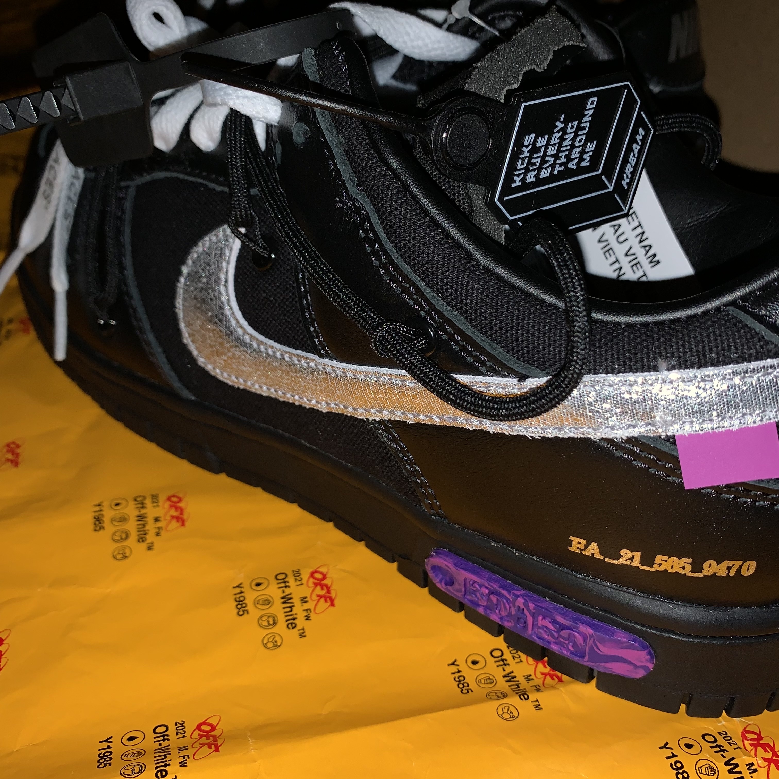 Nike x Off-White Dunk Low The 50 - Lot 50 착용 스타일 - 2