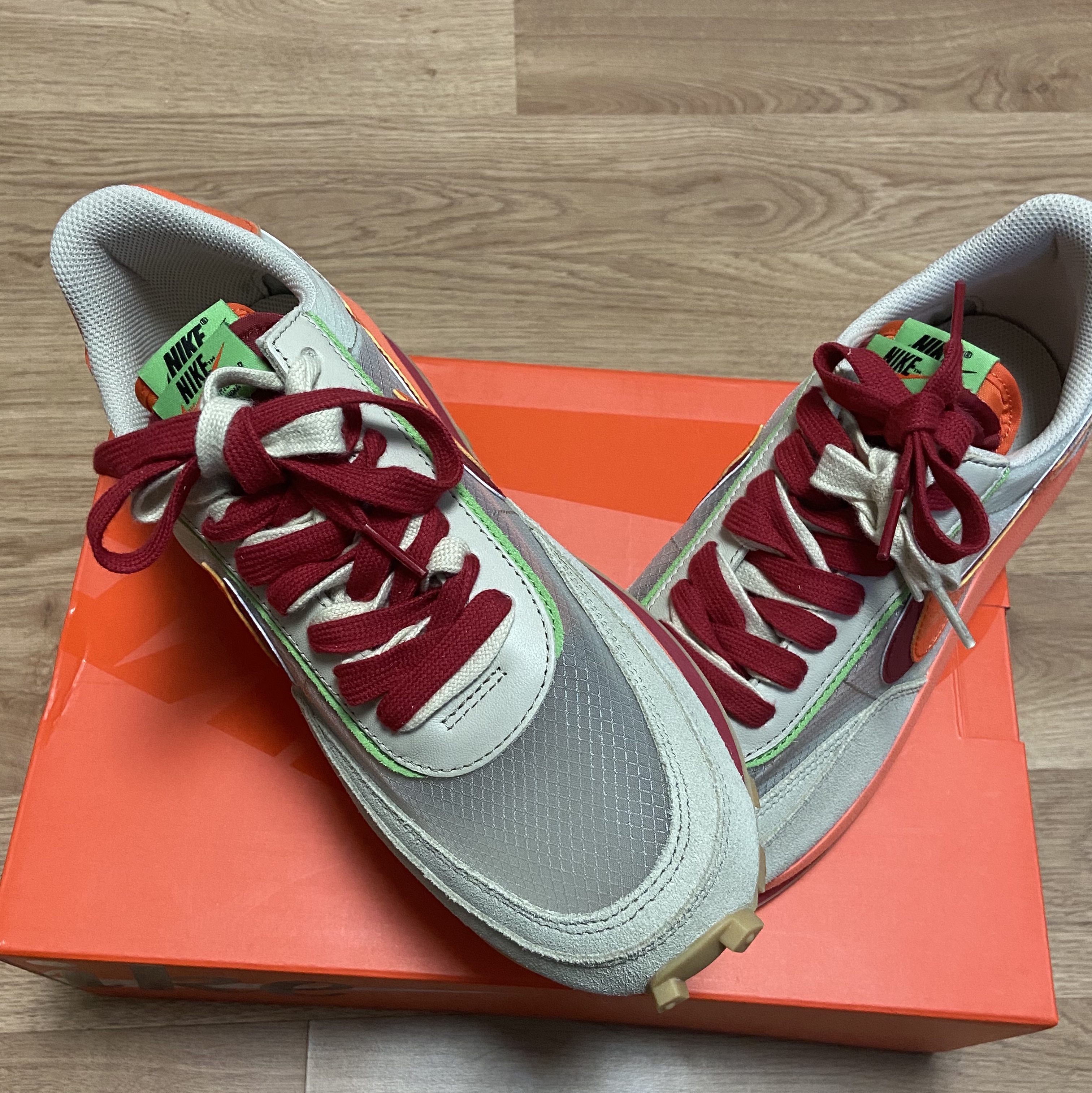 Nike x Sacai x Clot LDWaffle Orange Blaze 착용 스타일