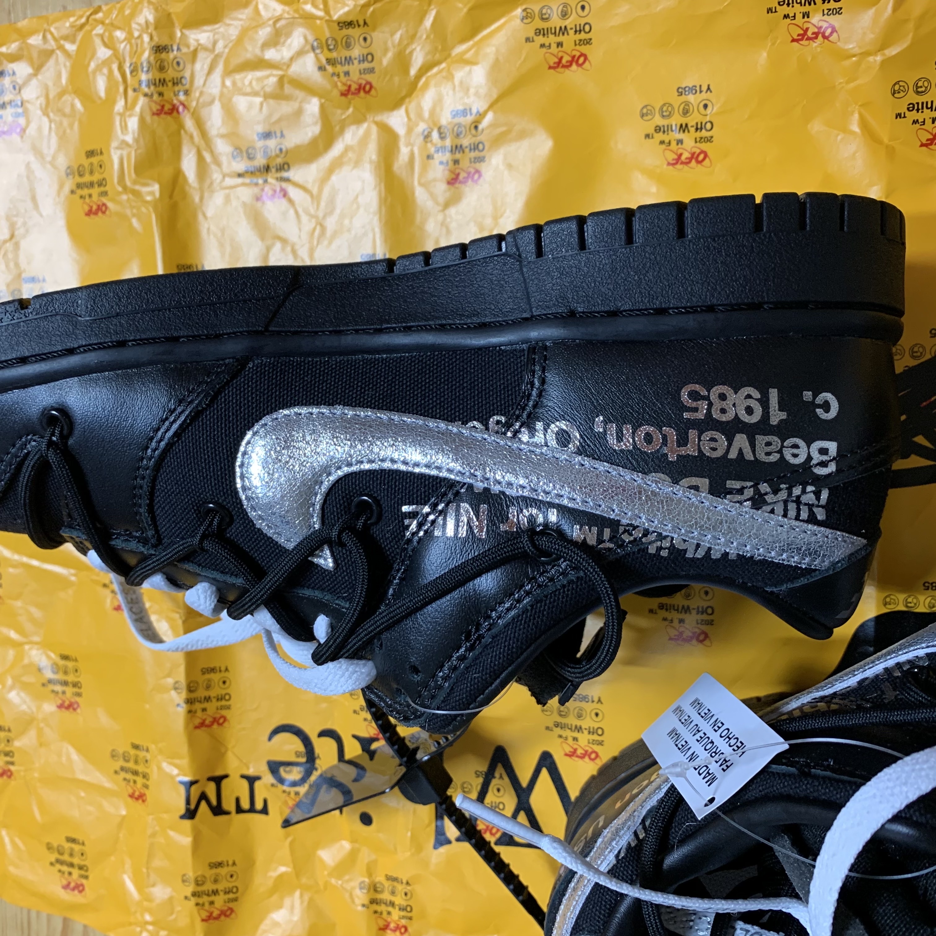 Nike x Off-White Dunk Low The 50 - Lot 50 착용 스타일 - 5