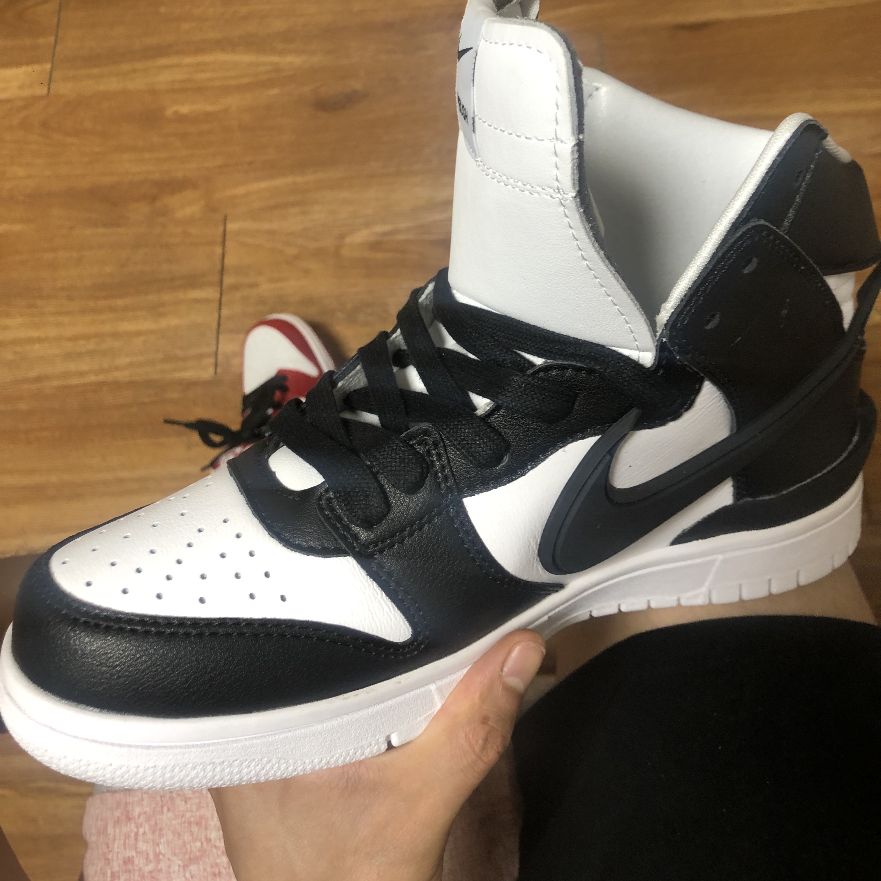 Nike x Ambush Dunk High Black ์ฐฉ์ฉ ์คํ์ผ - 3