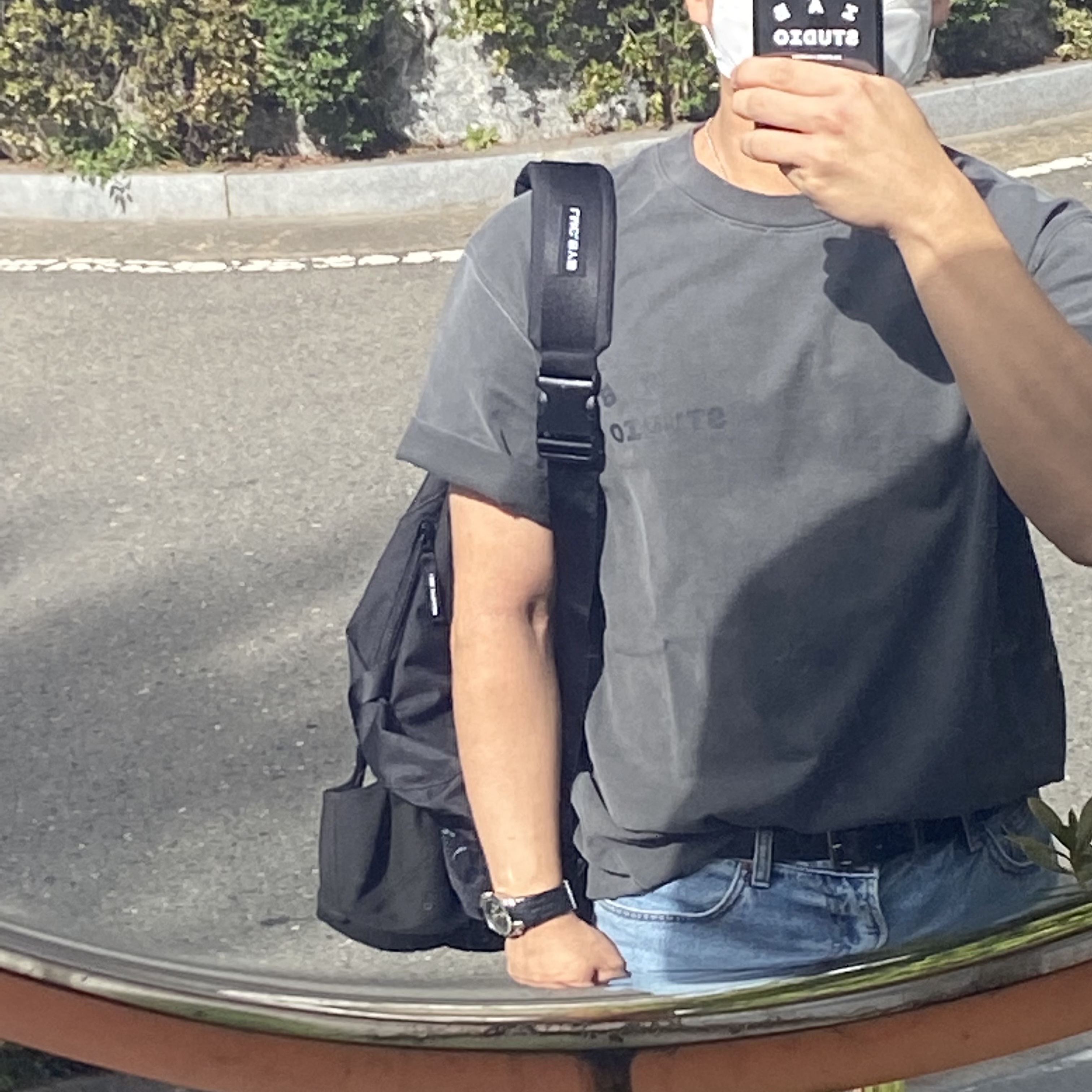 IAB Studio Pigment T-Shirt Black, Casetify x IAB Studio iPhone Logo Case Clear 착용 스타일