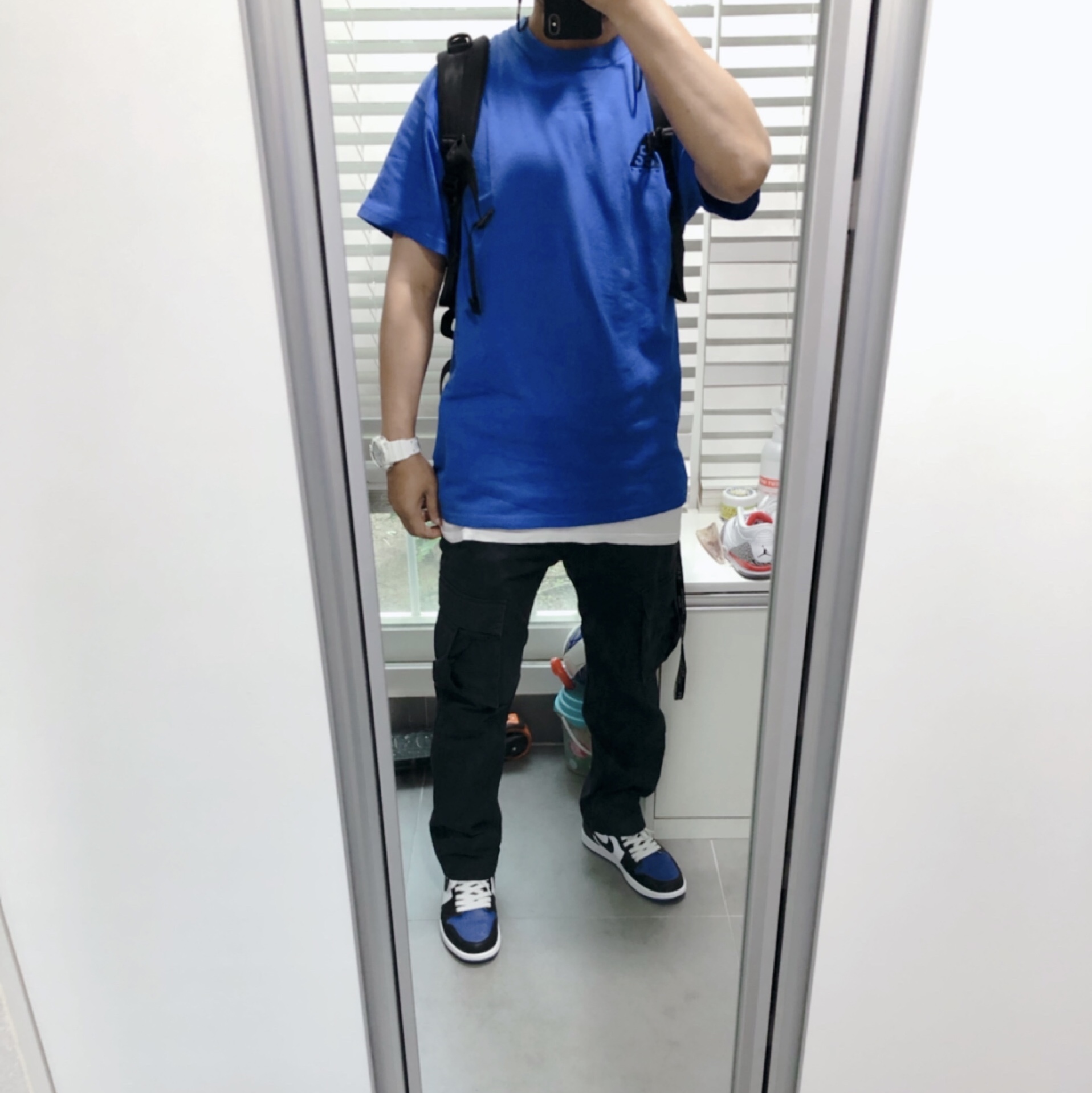 Jordan 1 Retro High OG Royal Toe 착용 스타일 - 1