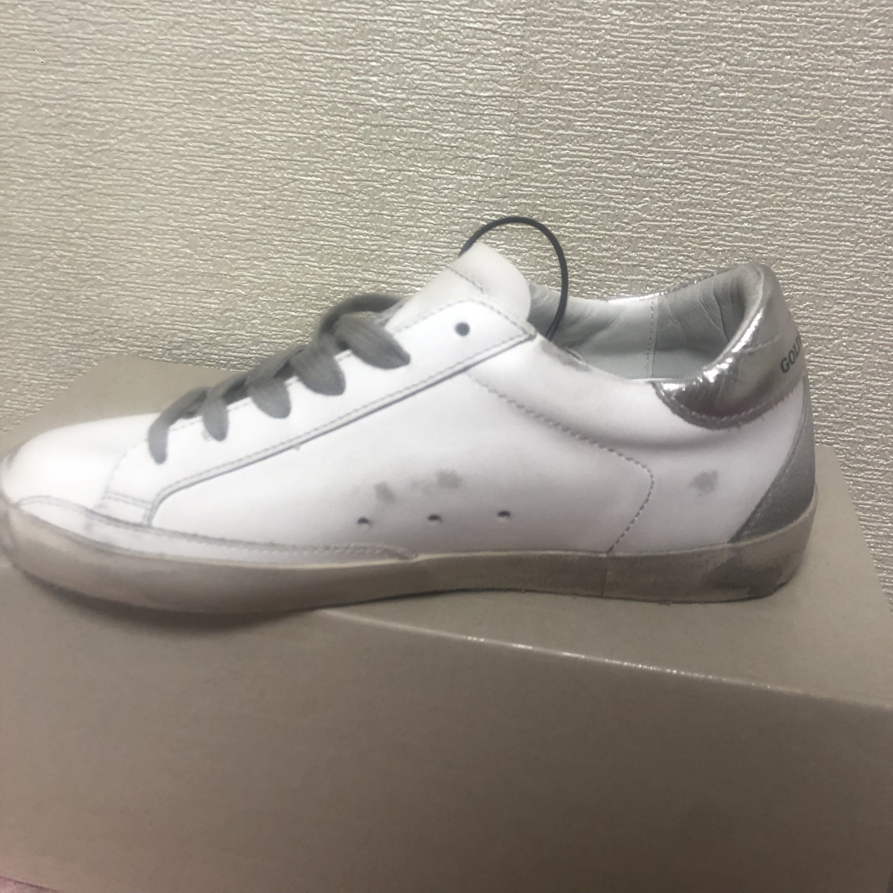 (W) Golden Goose Superstar White Silver Heel Tab Sneakers ์ฐฉ์ฉ ์คํ์ผ - 4