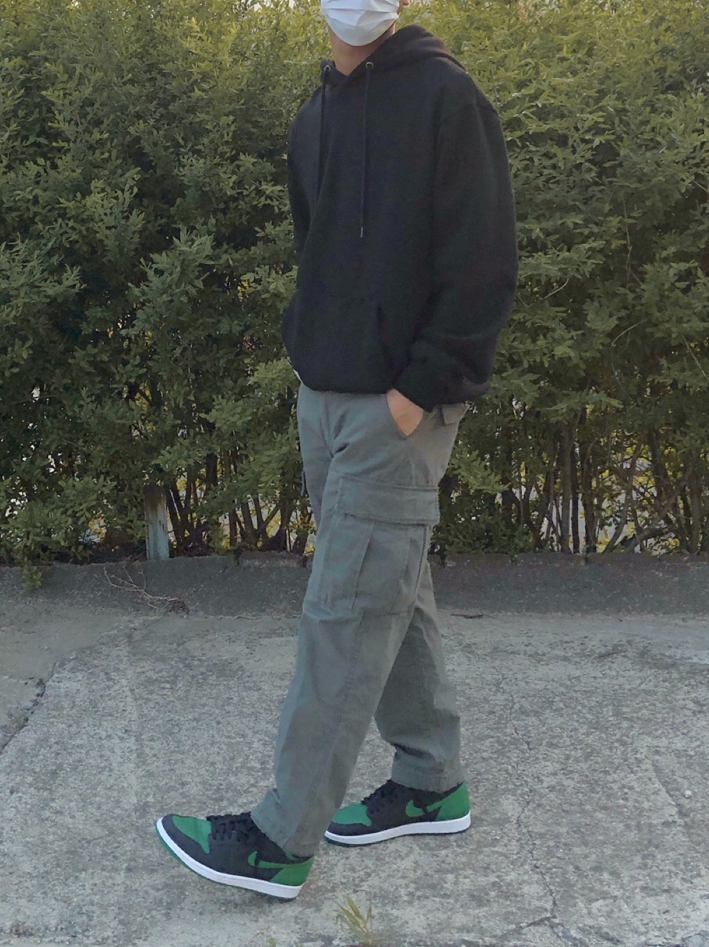 Jordan 1 Retro High OG Pine Green Black 착용 스타일